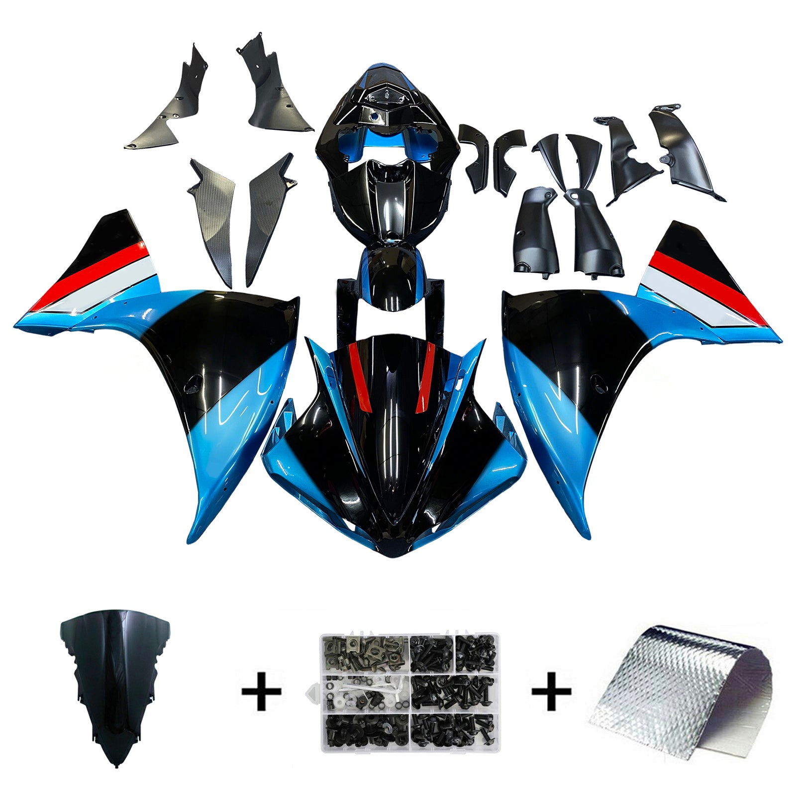 Injection Fairing Kit Bodywork Plastic ABS fit For Yamaha YZF 1000 R1 2009-2011