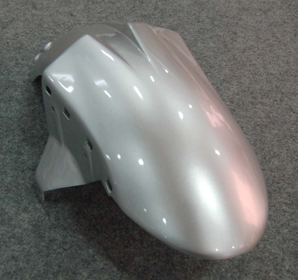 2007-2008 Kawasaki ZX6R ZX636 Carénages Argent & Flamme Rouge ZX6R Racing Générique