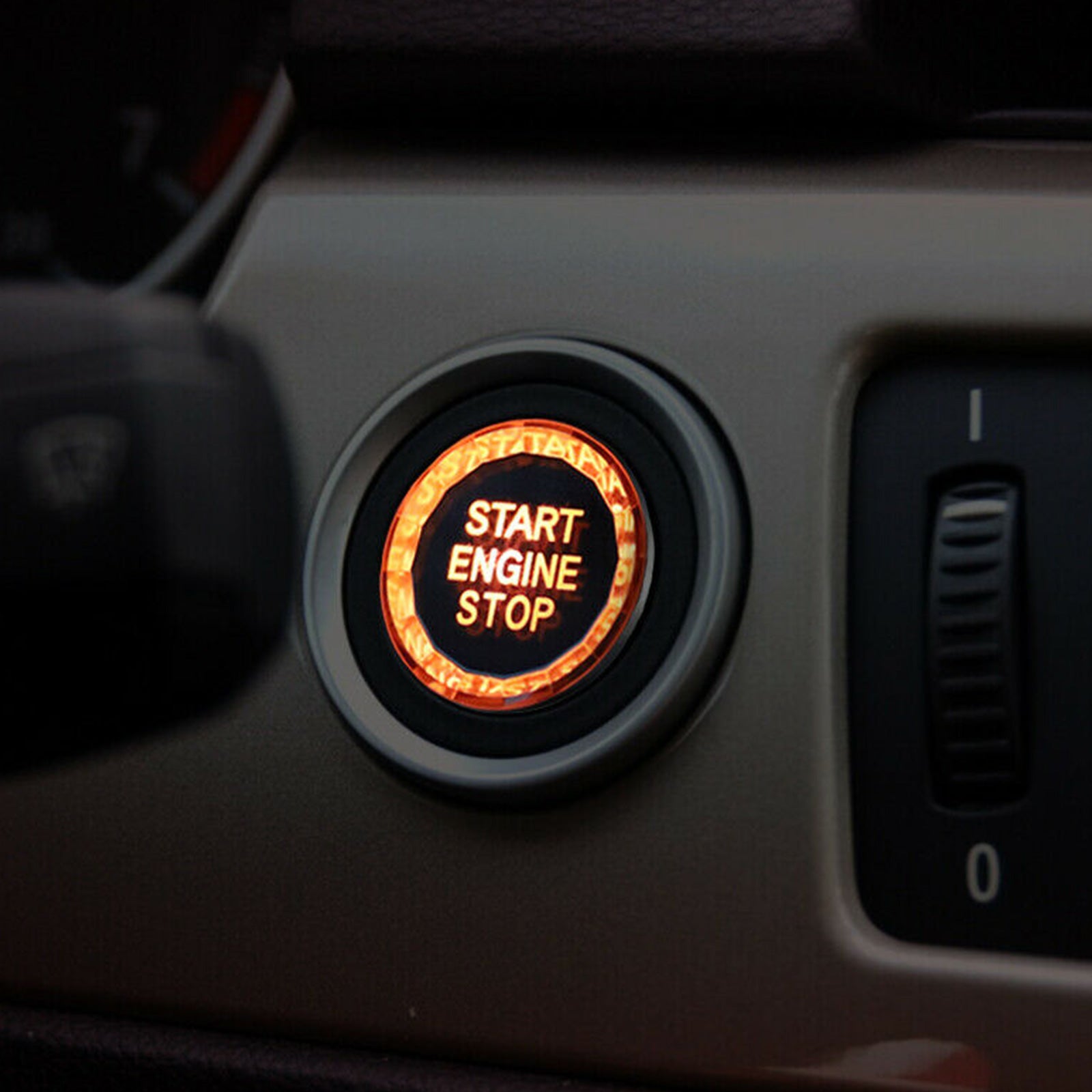 Zwart start-stop-motorknopkristal voor BMW E-chassis E90 E92 E93 E64 E46