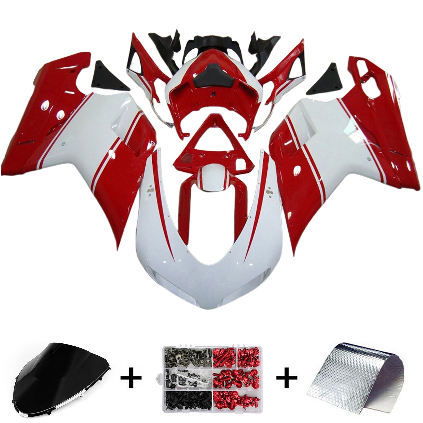 2007-2011 Ducati 1098 1198 848 Kit de carénage Bodywork Abs
