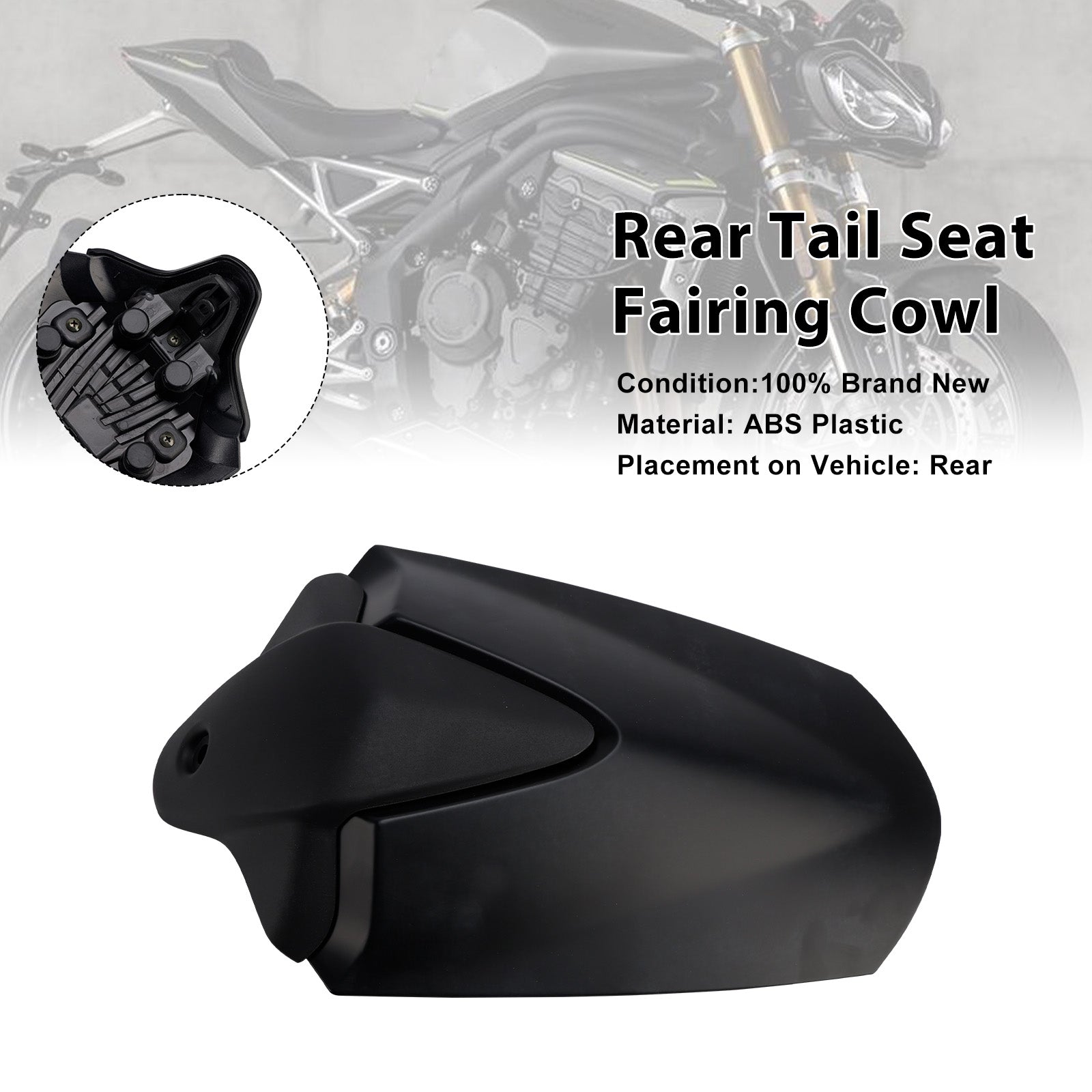 Couvercle de carénage de siège arrière pour Speed ​​Triple 2021 RS 2024 – 1200