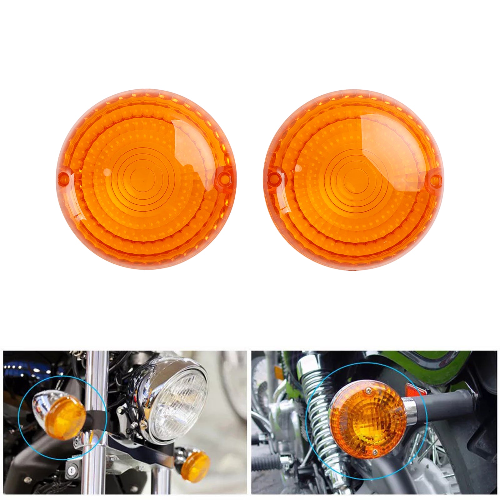 Front/Rear Turn Signals Lens Cover For Yamaha V-Star1100 XVS650 Road Star