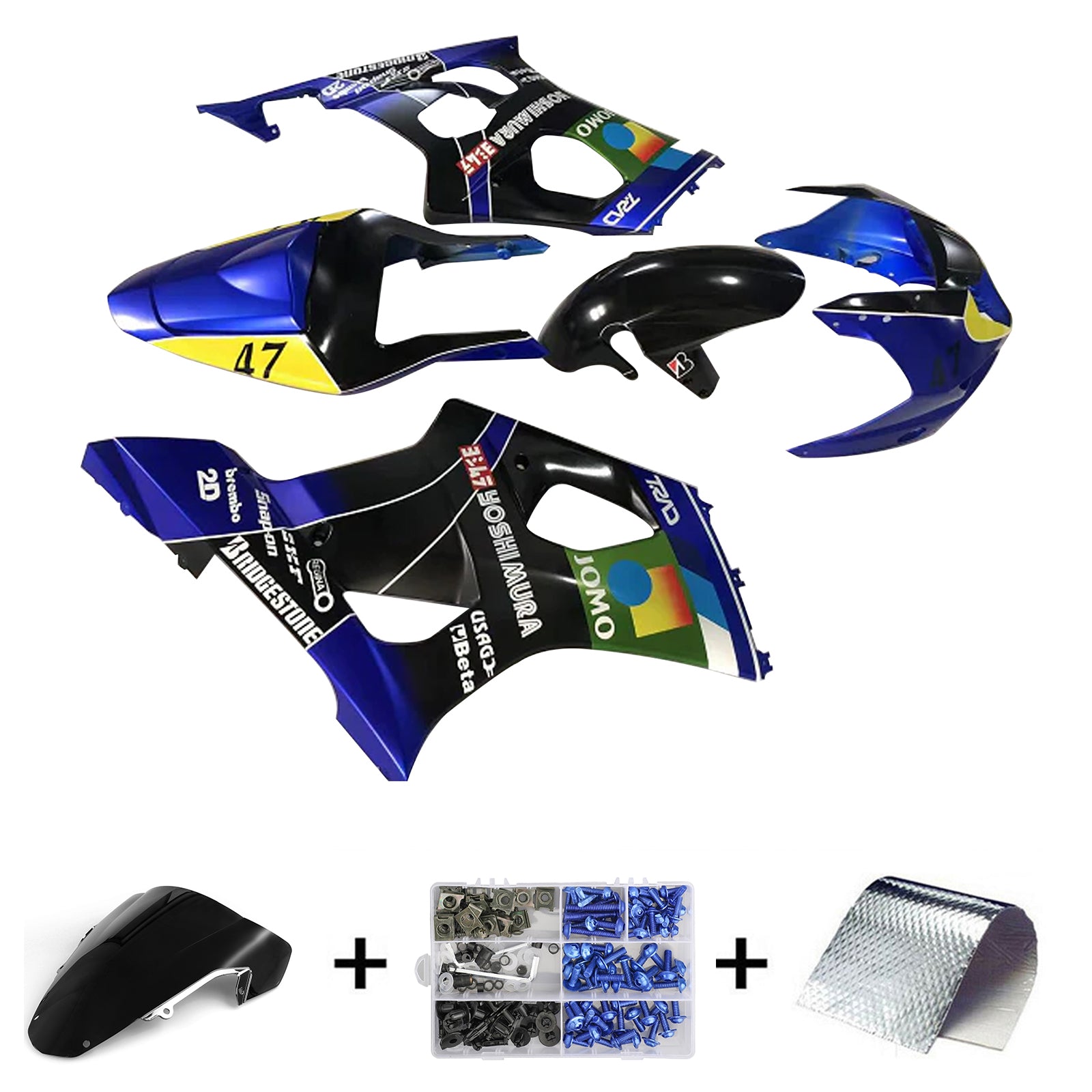 2003-2004 Suzuki GSXR1000 K3 Injection Fairing Kit Karosseri Plast ABS