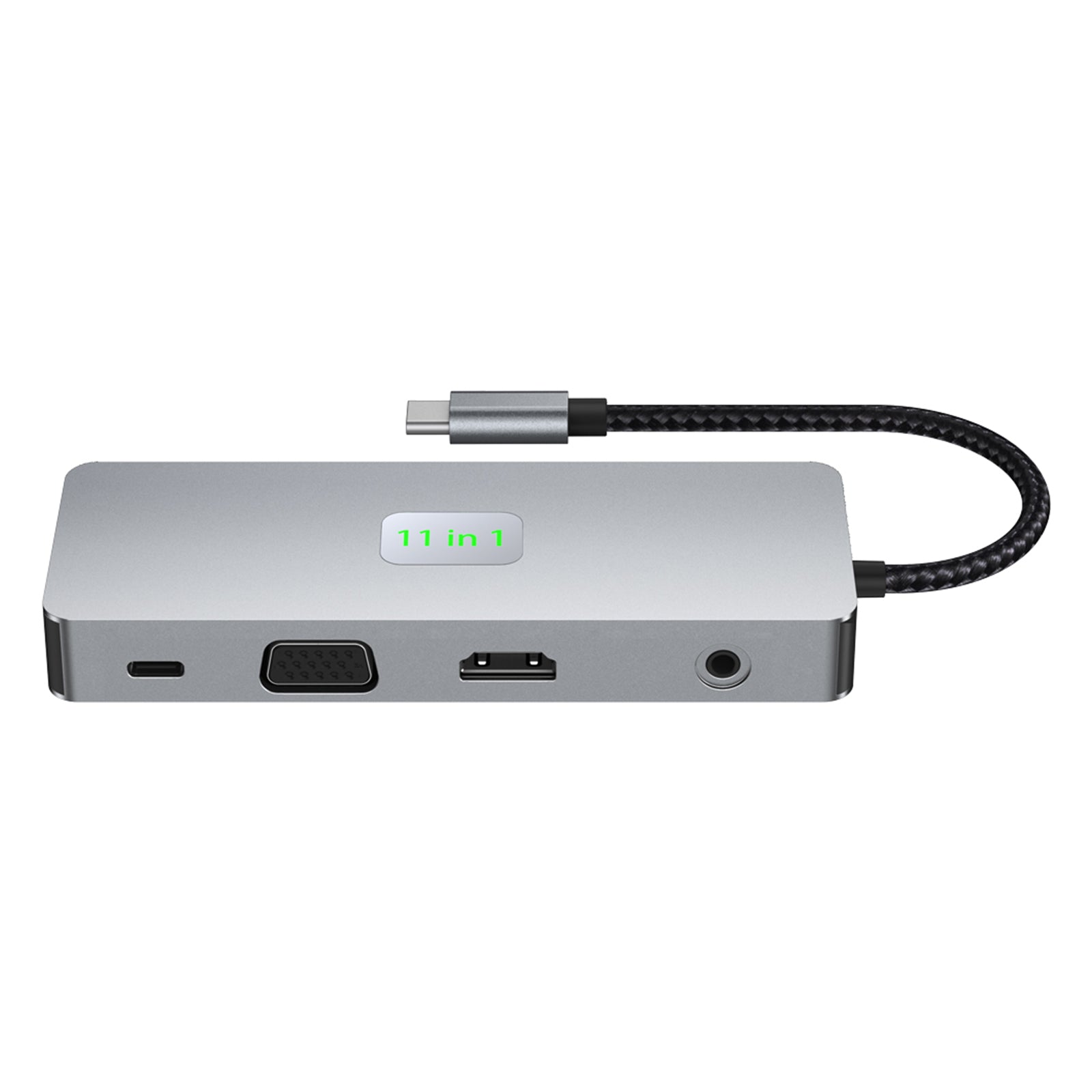 11 in 1 TYPE-C naar RJ45 Gigabit USB3.0 HDMI VGA Audio USB-C data SD/TF PD100W