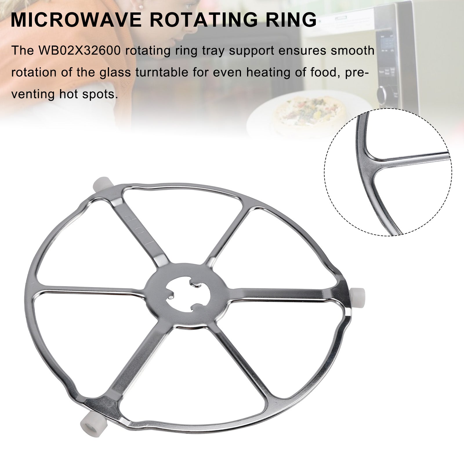 WB02X32600 WB06X10651 for GE Mikrobølgeovn Roller Ring Tray Support