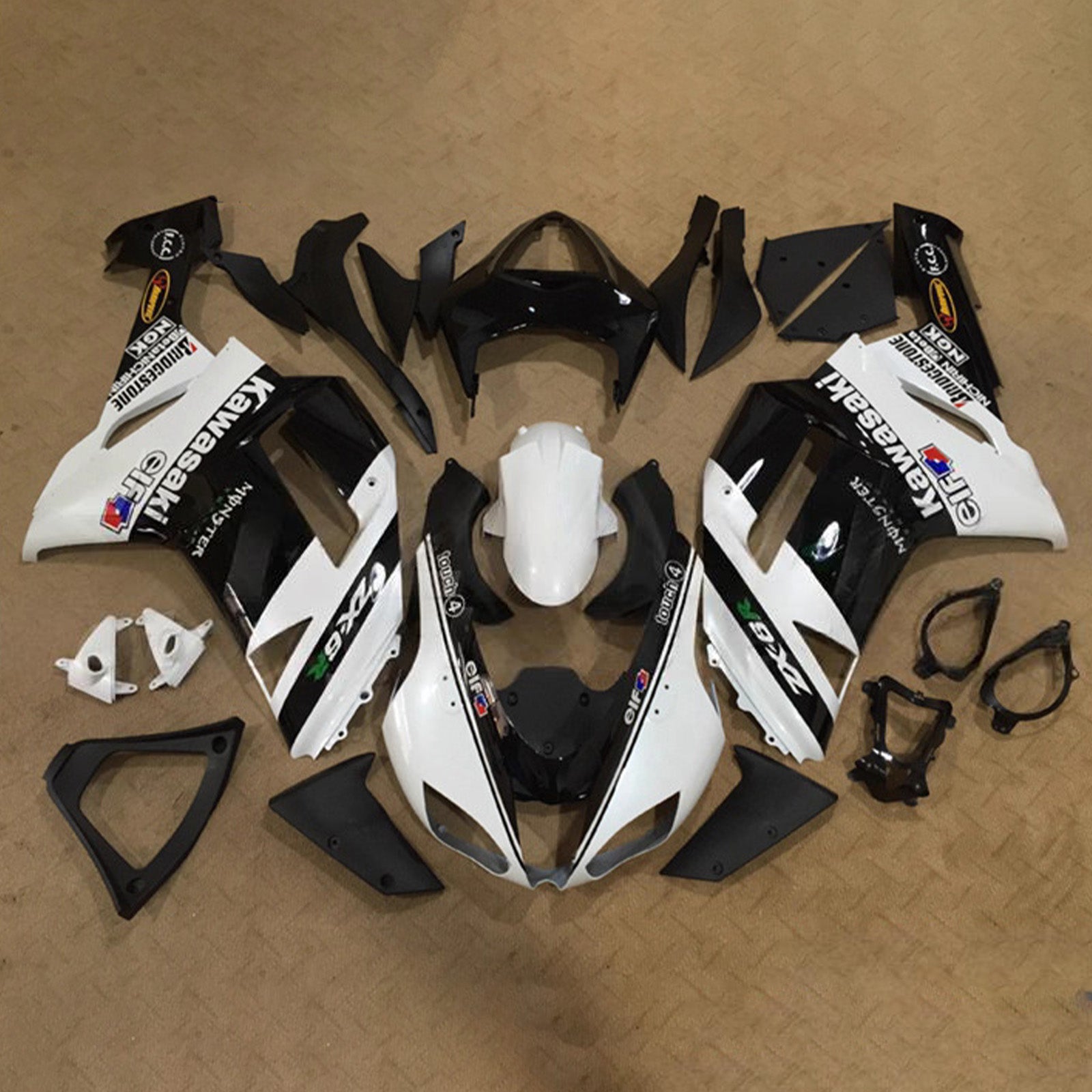 Kit carena iniezione carrozzeria in plastica ABS adatta per Kawasaki ZX6R 636 2007-2008