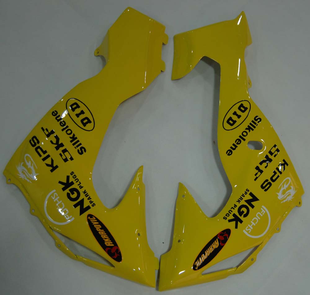 2006-2007 Kawasaki ZX 10R Yellow Black Racing Fairings Generic