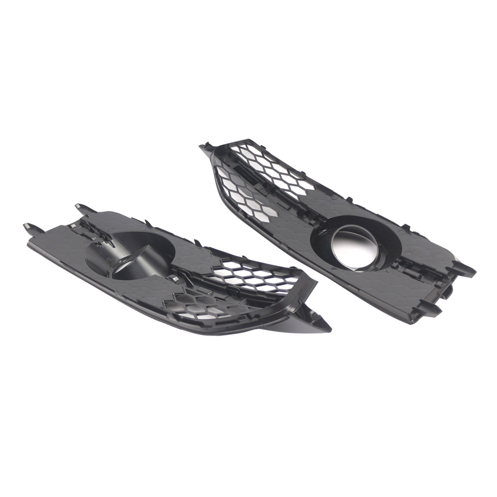 Black Front Bumper Fog Light Grille Cover Bezel Fit Audi S7 A7 S-Line 2012-2015