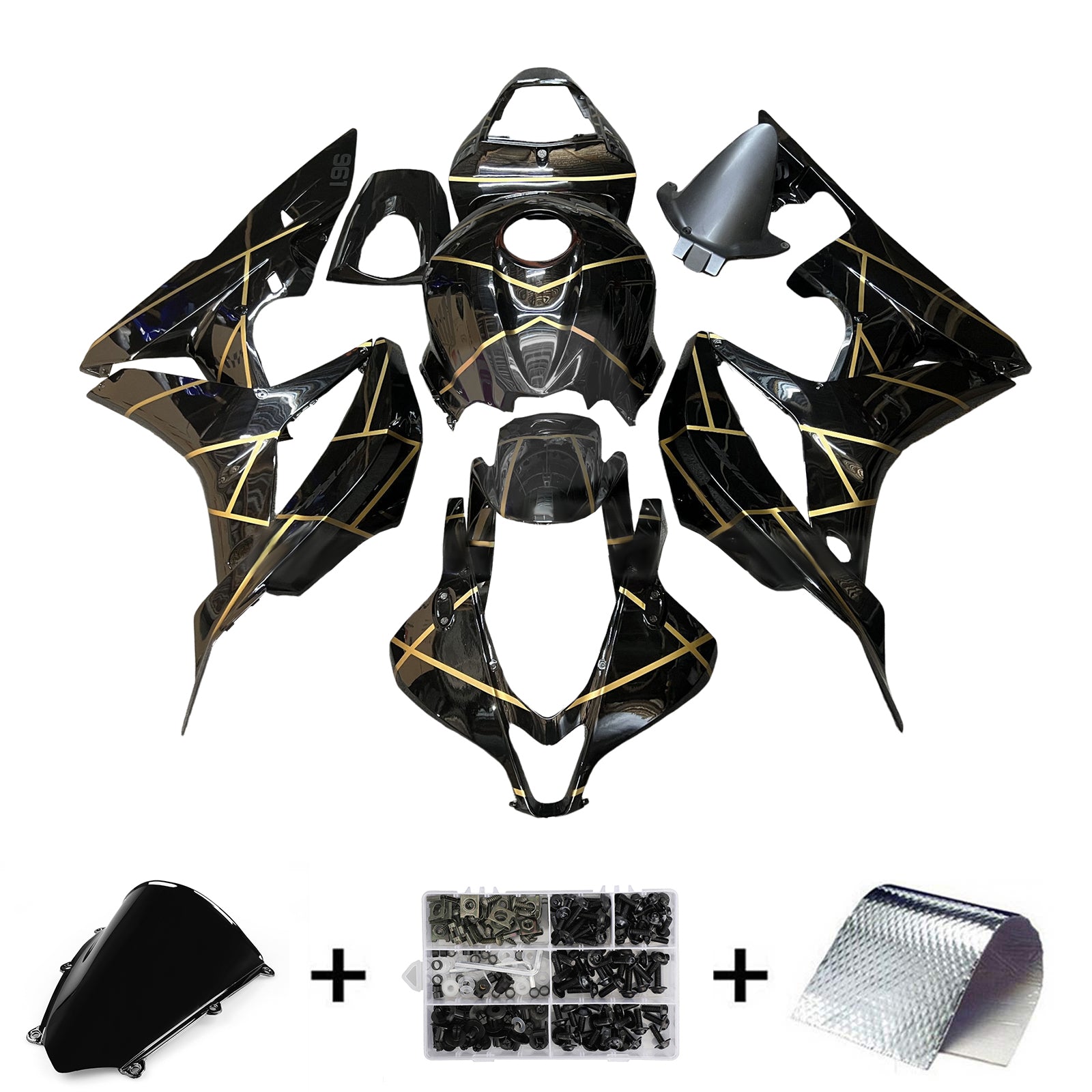 Injektionsmässa Kit Bodywork Plastic ABS för Honda CBR600RR 2009-2012 F5