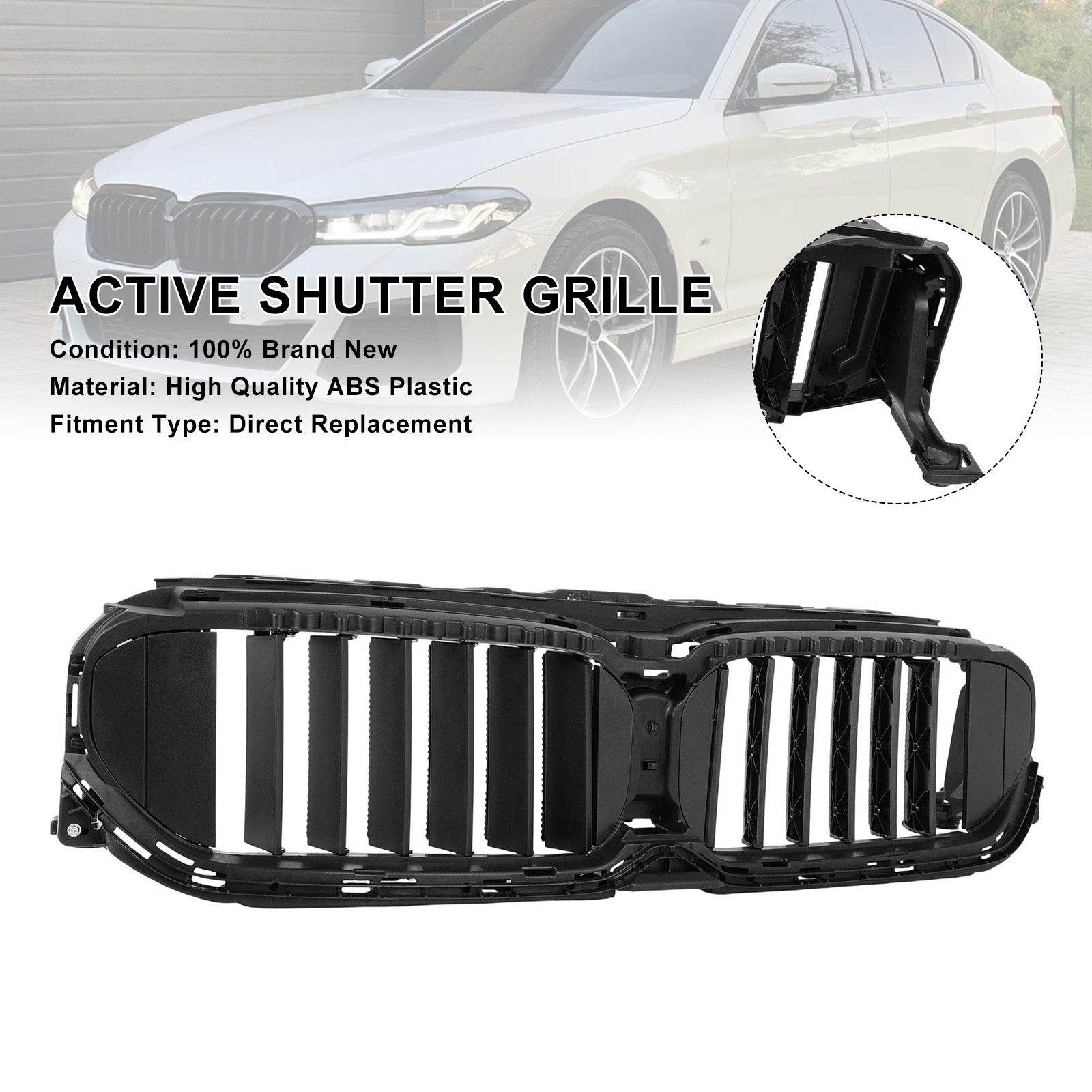 Grille active de radiateur avant, obturateur d'air avec moteur 51119498612 adapté à BMW G30 21-23