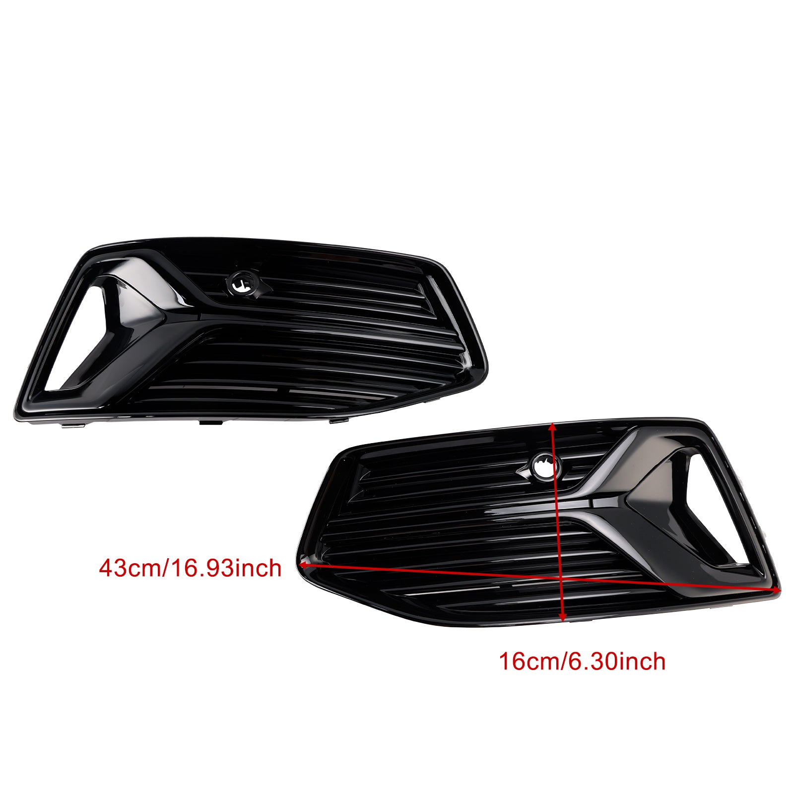 2019-2023 Audi A6 C8 2 STUKS Voorbumper Mistlamp Cover Grill Grille