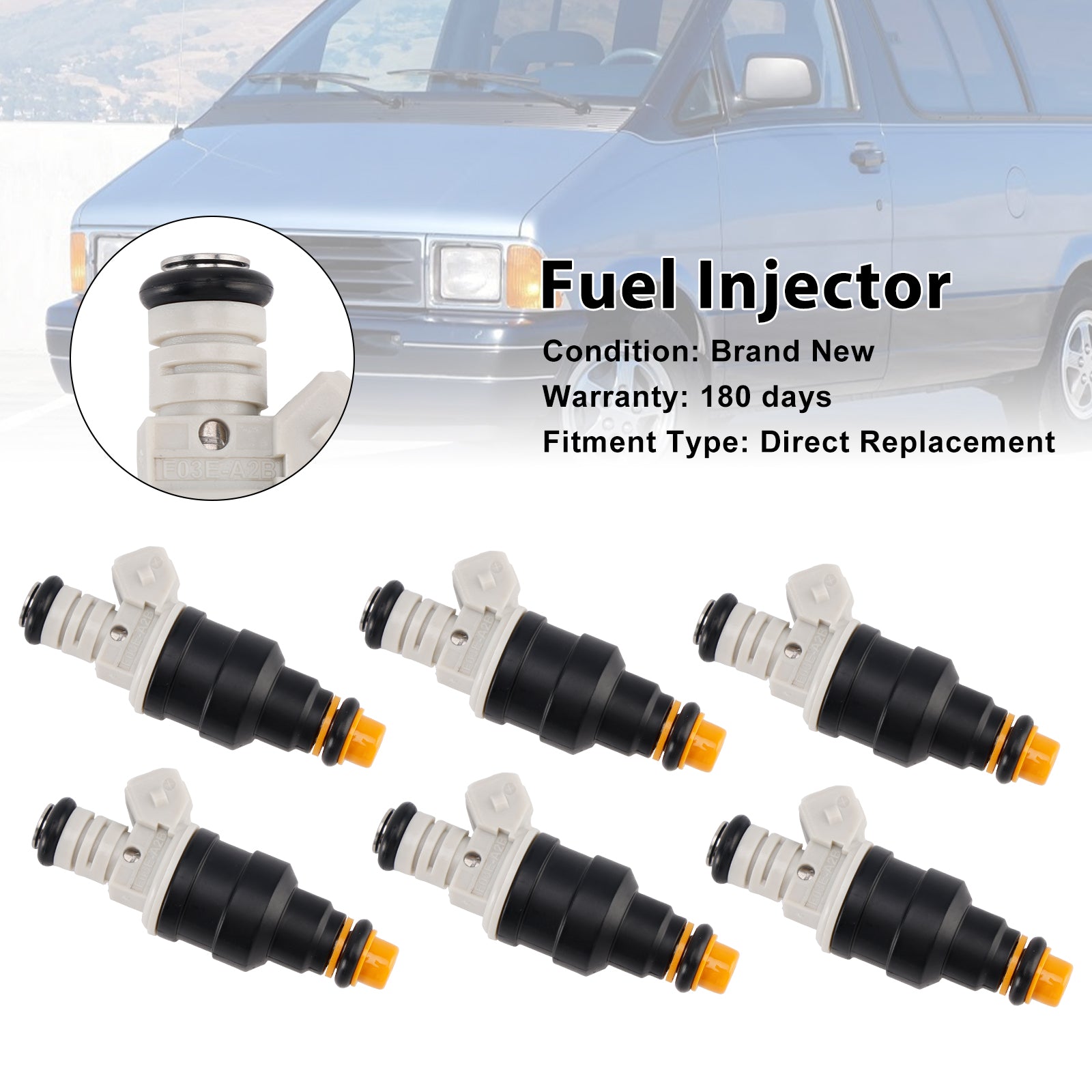 6pcs injecteur de carburant CM4670 Fit Ford Ranger 2,9L 3,0L 3,8L V6 1985-1997 F03E-A2B