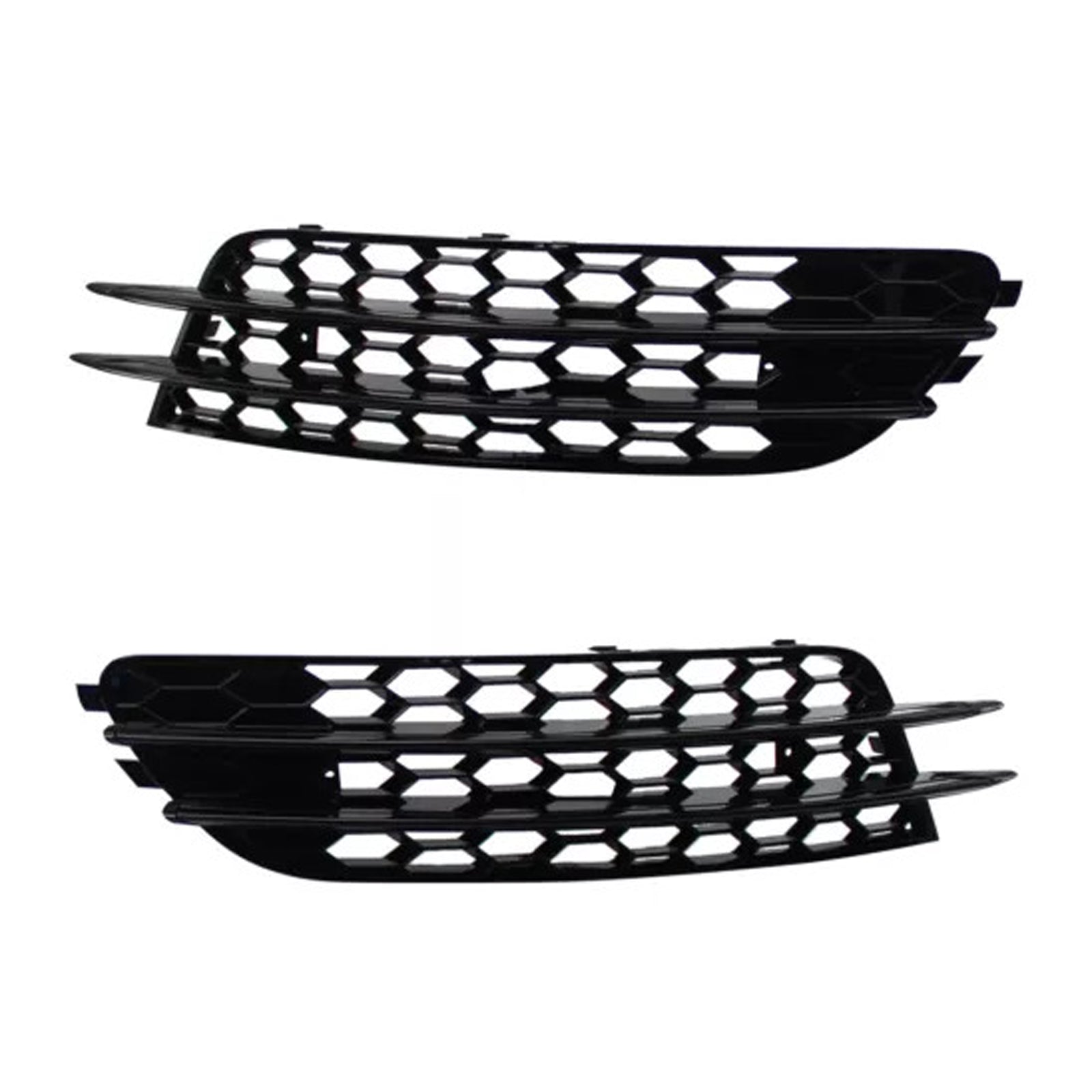 2012-2015 Audi A4 C7 Front Bumper Honeycomb Fog Grille Cover Black