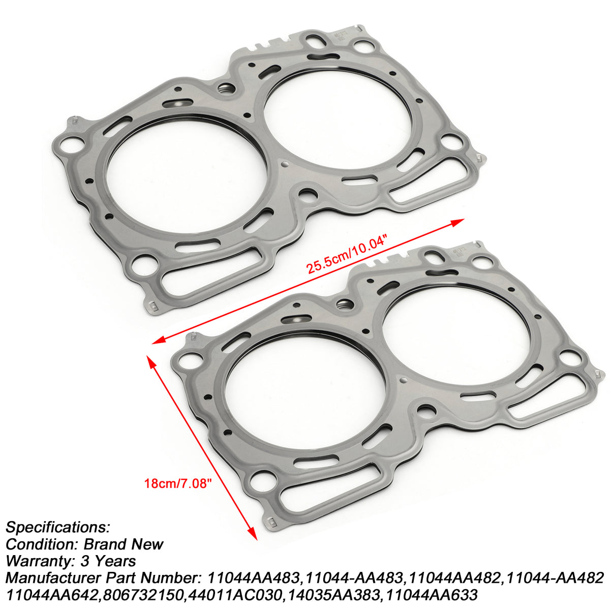 1999-2011 Impreza (non turbo) Areyourshop MLS Jeu de joints de culasse 11044AA483 11044-AA483 générique