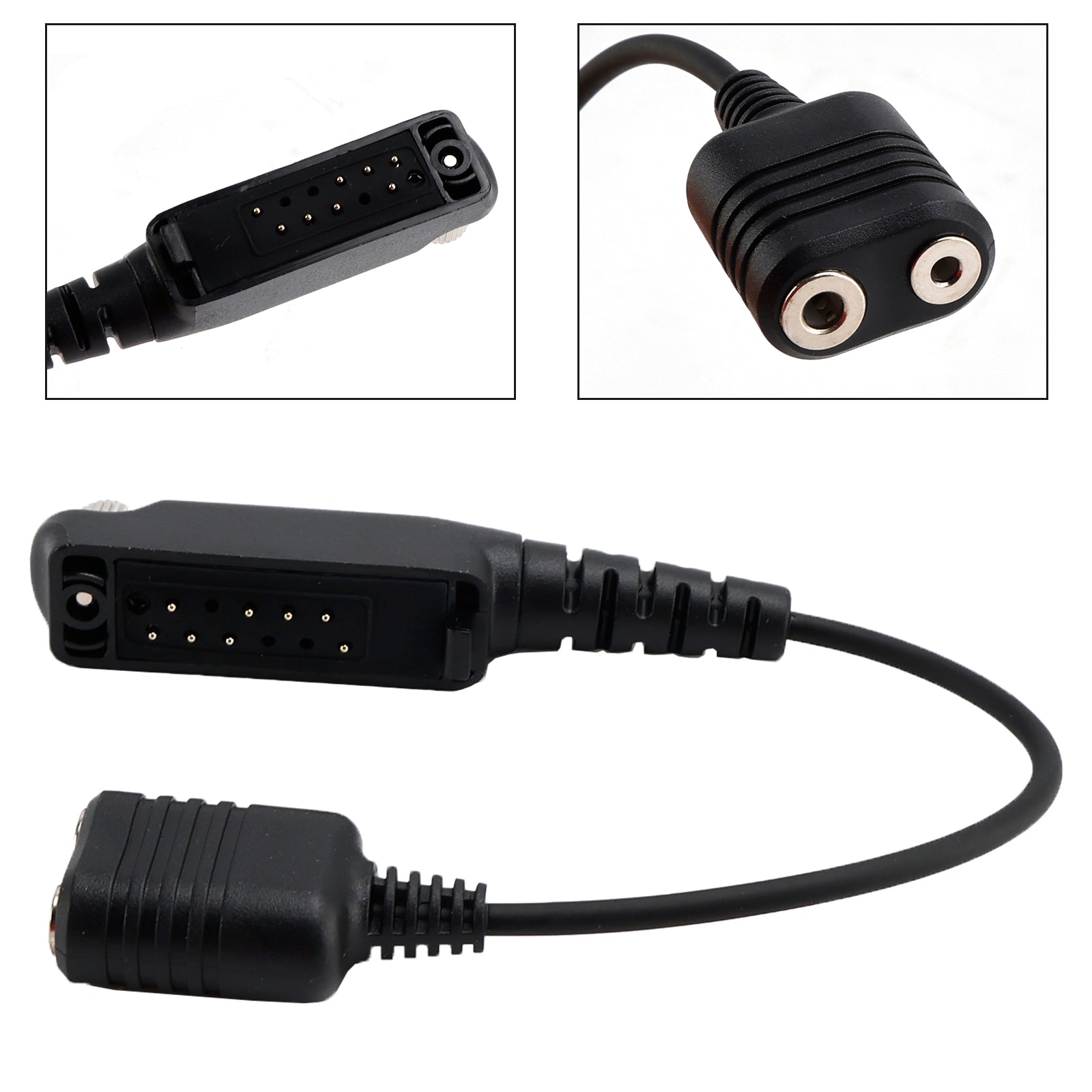 K Interface 2Pin Headset Port Converter Cable for Sepura STP8000 STP8030 STP8035