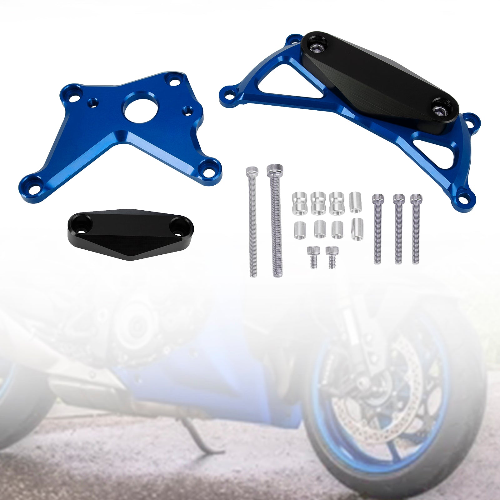 Stator Engine Cover Slider Protector Cnc Blue For Suzuki Gsx-S1000/Gt Katana