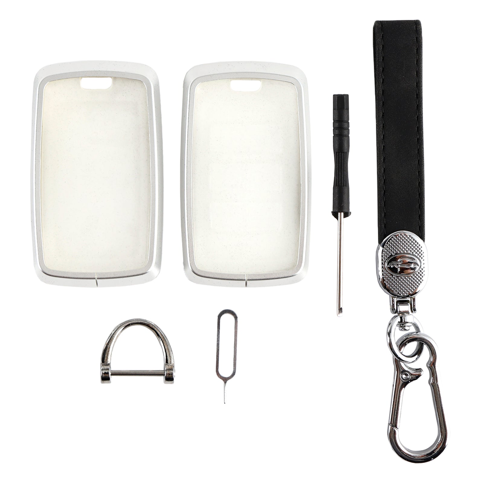 Alliage en aluminium TPU Soft Film Car Key Black Case Black Caxe pour Land Rover