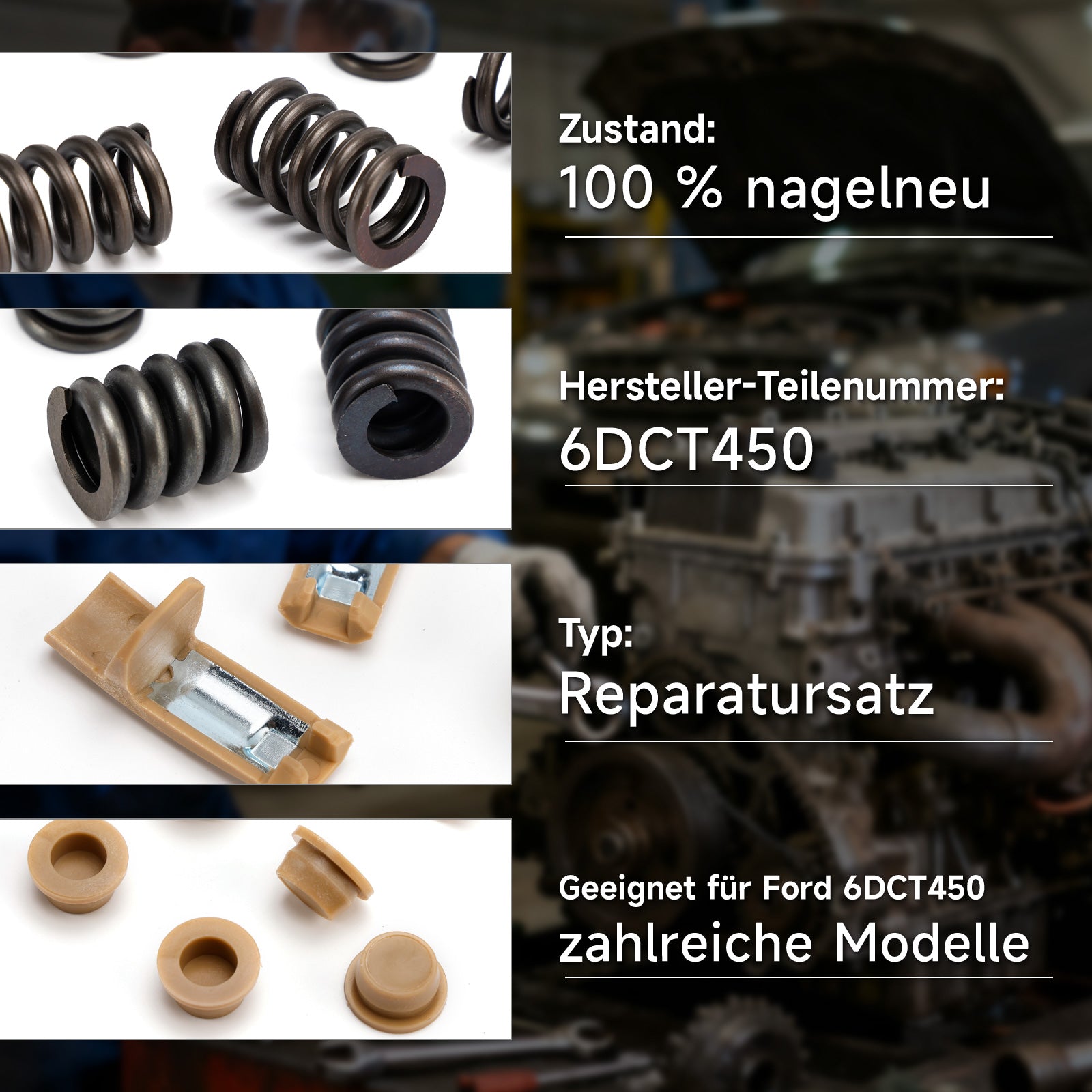 6DCT450 växellåda kopplingshållare fjädrar reparationssats för Ford -modeller MPS6