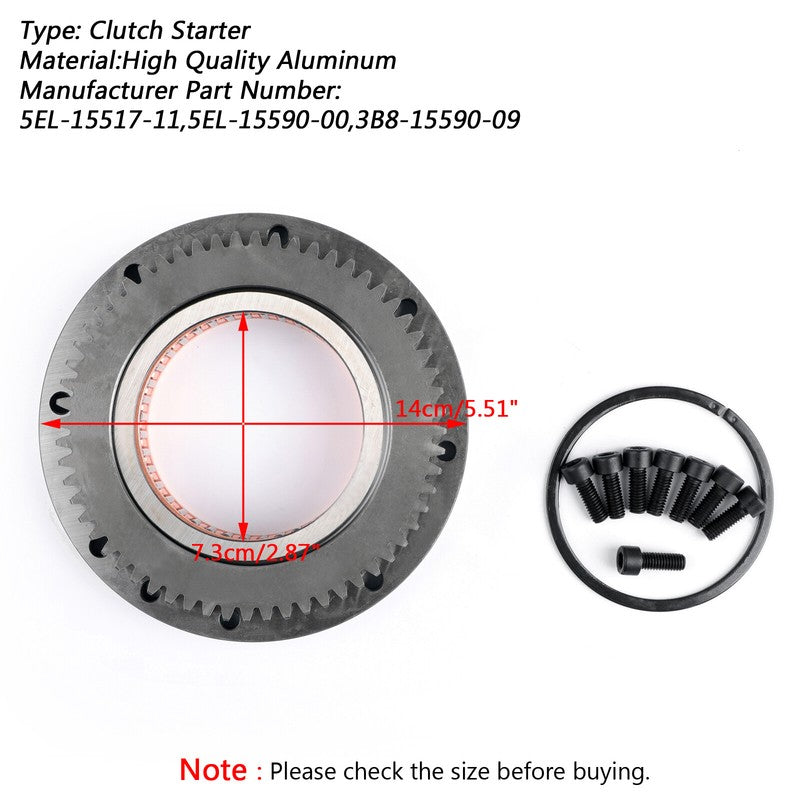 2005-2009 Yamaha XVS1100 V-Star Midnight Custom One Way Starter Clutch 5EL-15517-11 5EL-15590-00 Generic