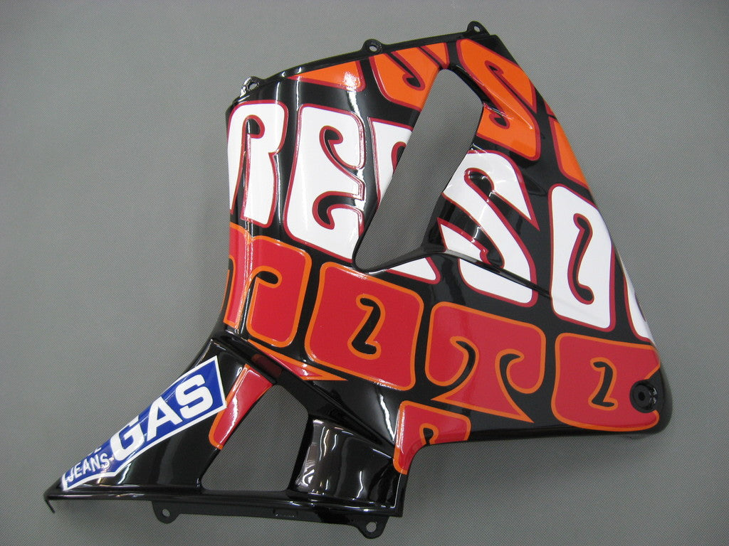 2003-2004 Honda CBR 600 RR Yellow Black Valentino Rossi Repsol Moto Racing Fairings Generic