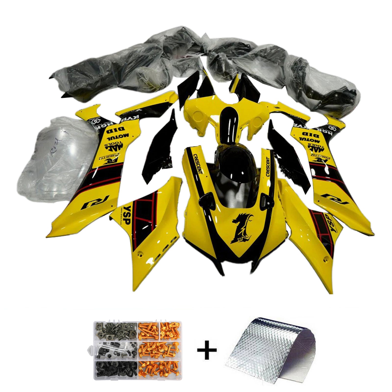 Kit de carénage d'injection Yamaha YZF-R1 2020-2024, carrosserie en plastique ABS