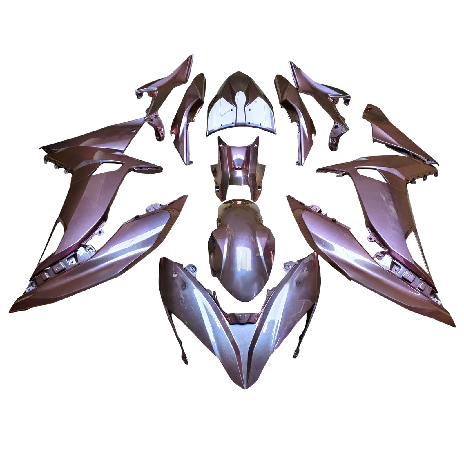 Injectie Kuip Kit Carrosserie Kunststof ABS geschikt voor Kawasaki ER-6F Ninja650R 2017-2019