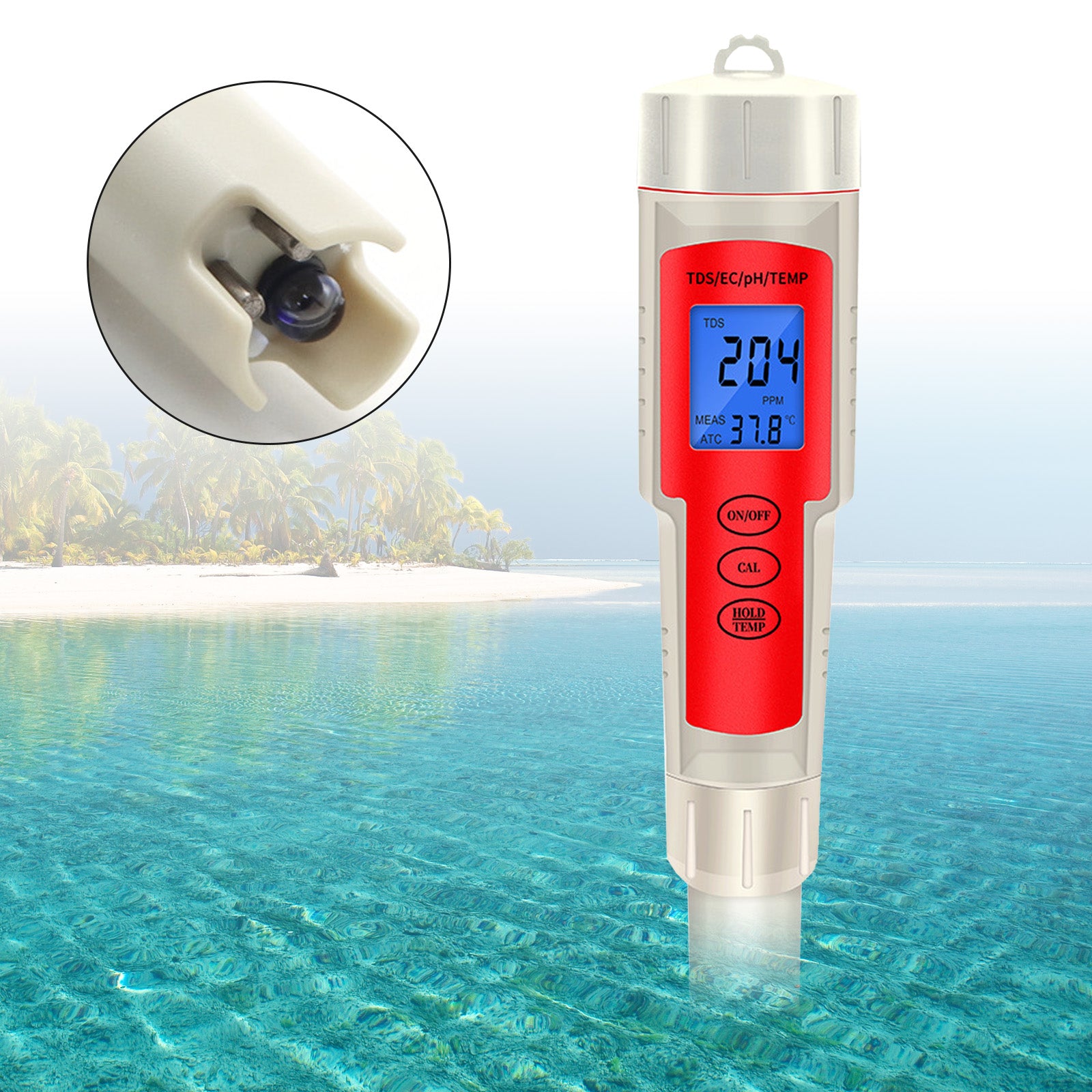 4In1 PH/TDS/EC/Temperatuur Digitale Meter Pen Waterkwaliteit Analyse Tester