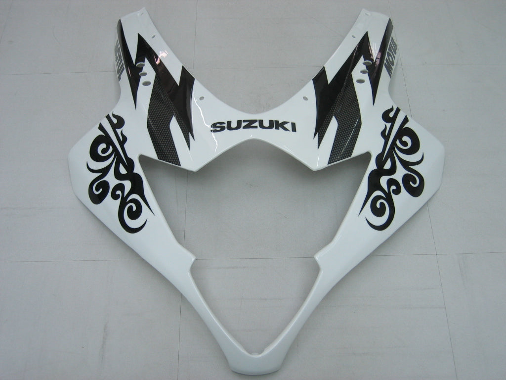 2005-2006 GSXR1000 White Black Bodywork Fairing ABS Injection Molded Plastics Set Generic