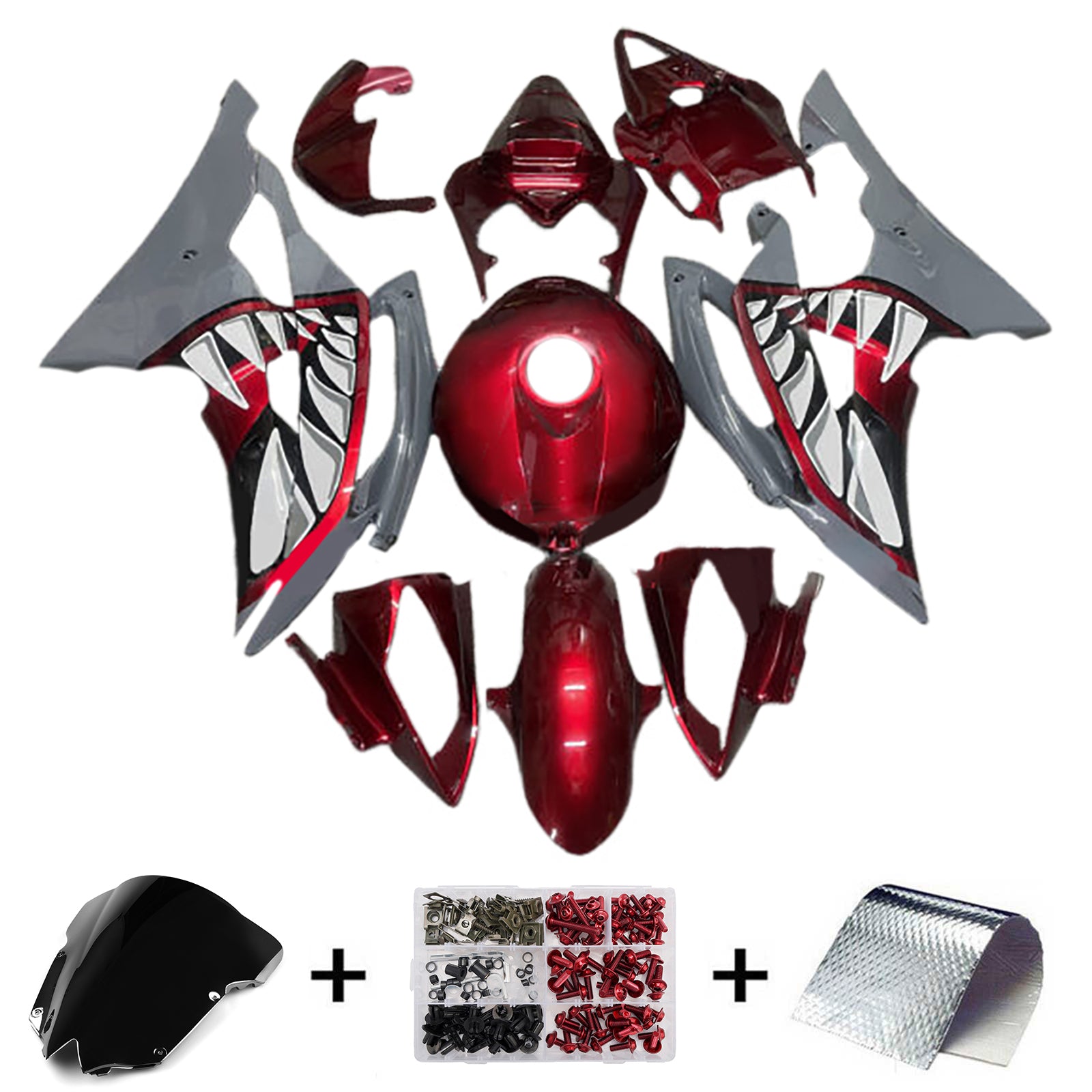 Kit de carénage d'injection carrosserie plastique ABS pour Yamaha YZFR6 YZF-R6 2008-2016