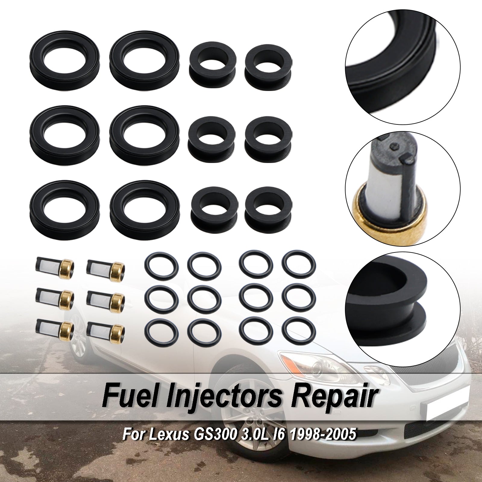 Fuel Injector Repair Kit Fit Toyota Supra Fit Lexus SC300 IS300 3.0 98-05