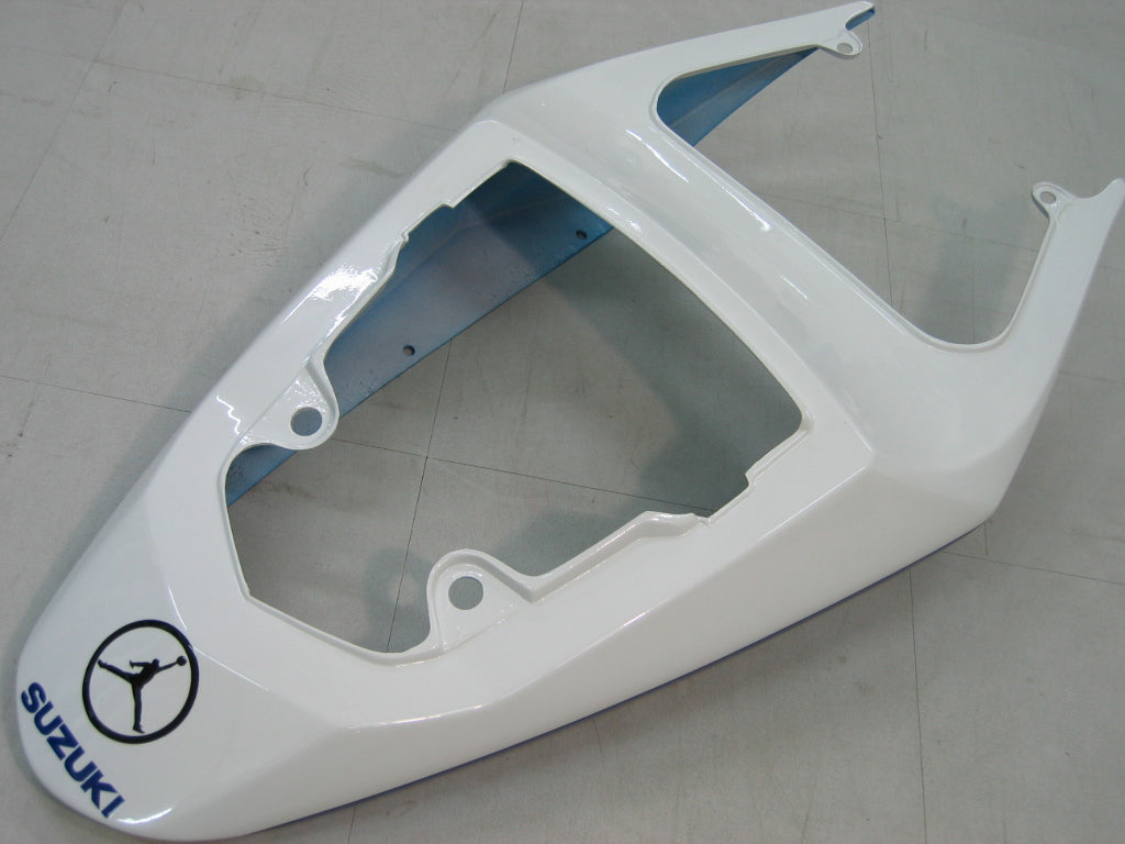 2004-2005 GSXR 600/750 White Blue Bodywork Fairing ABS Injection Molded Plastics Set Generic