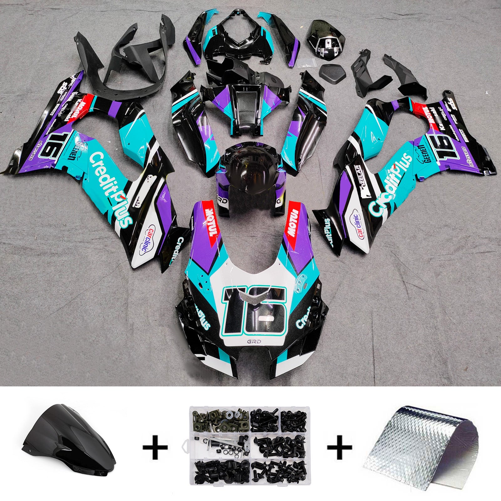Kit carenatura iniezione Carrozzeria ABS adatto per Kawasaki ZX-10R ZX-10RR 2021-2025
