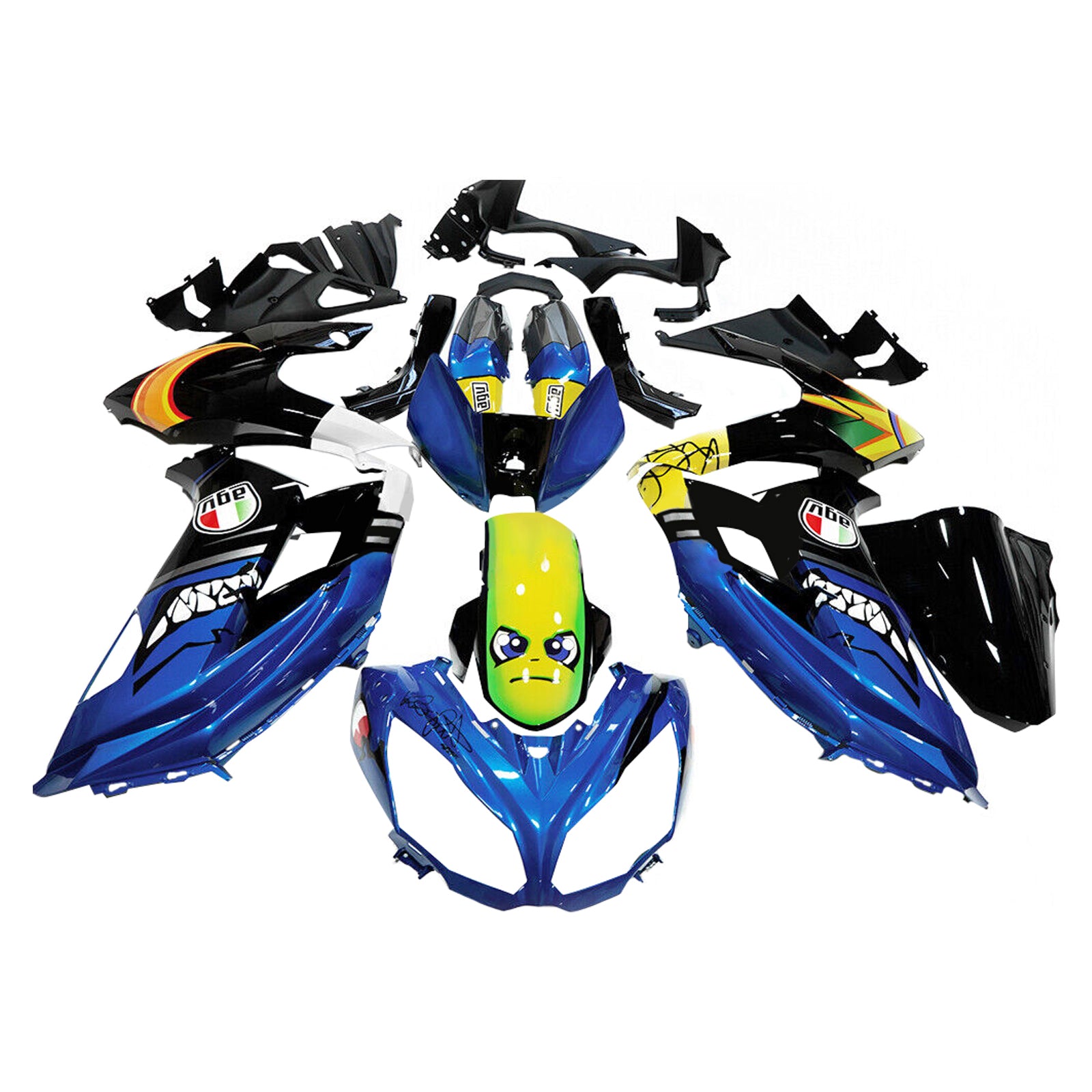 2012-2016 Kawasaki ER6F/Ninja650 Injection Fairing Kit Bodywork Plastic ABS