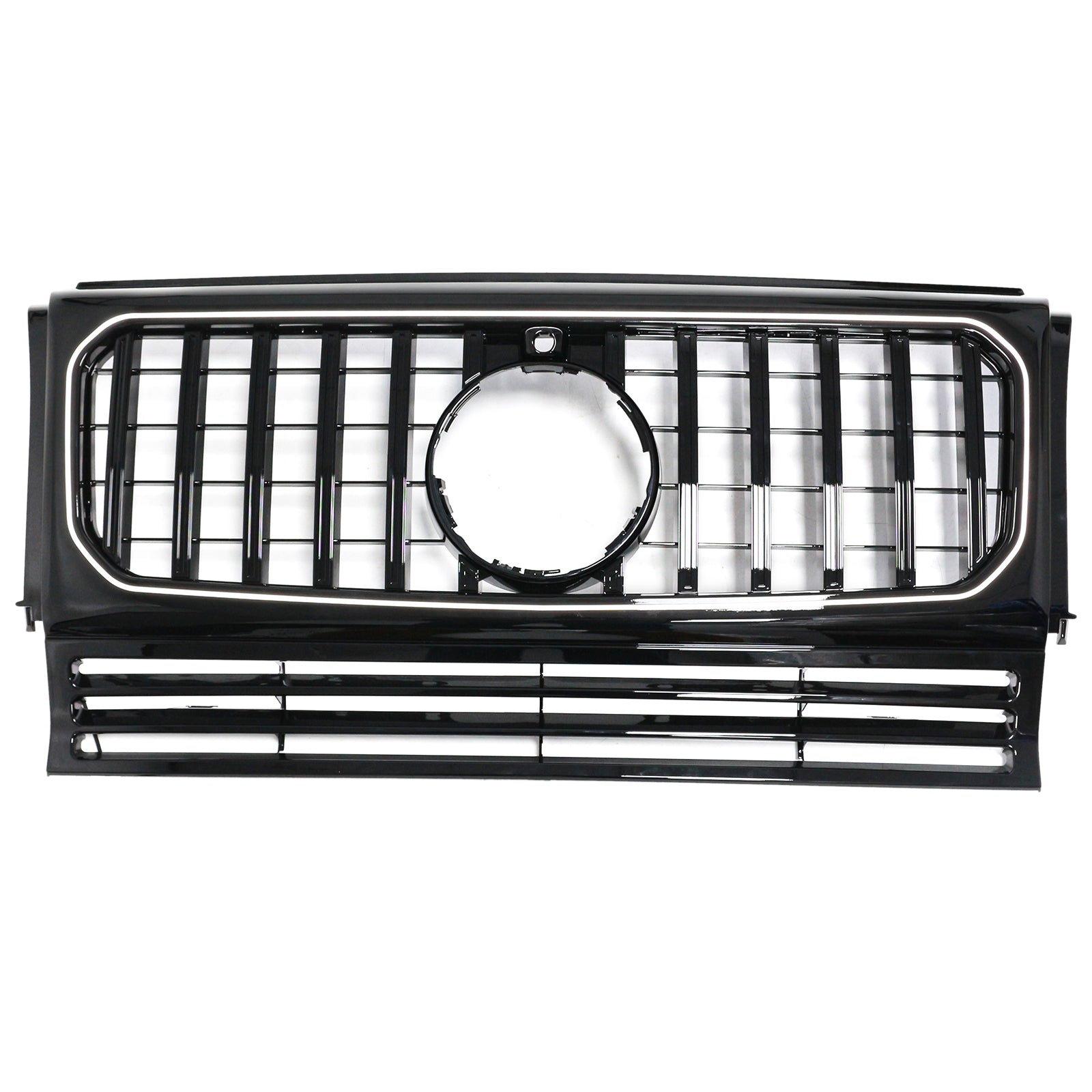 1990–2018 Mercedes-Benz G-klasse W463 Med kamerahull, blank sort frontstøtfangergrill