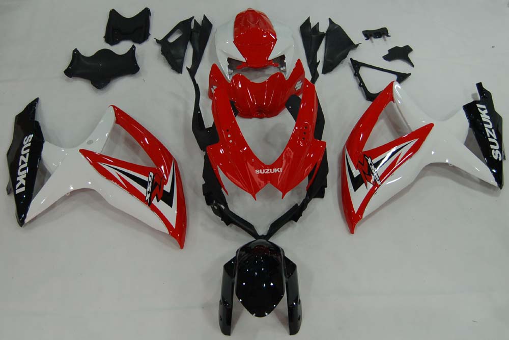 2008-2010 Suzuki GSXR 600 750 Red White Black GSXR Racing Fairings Generic