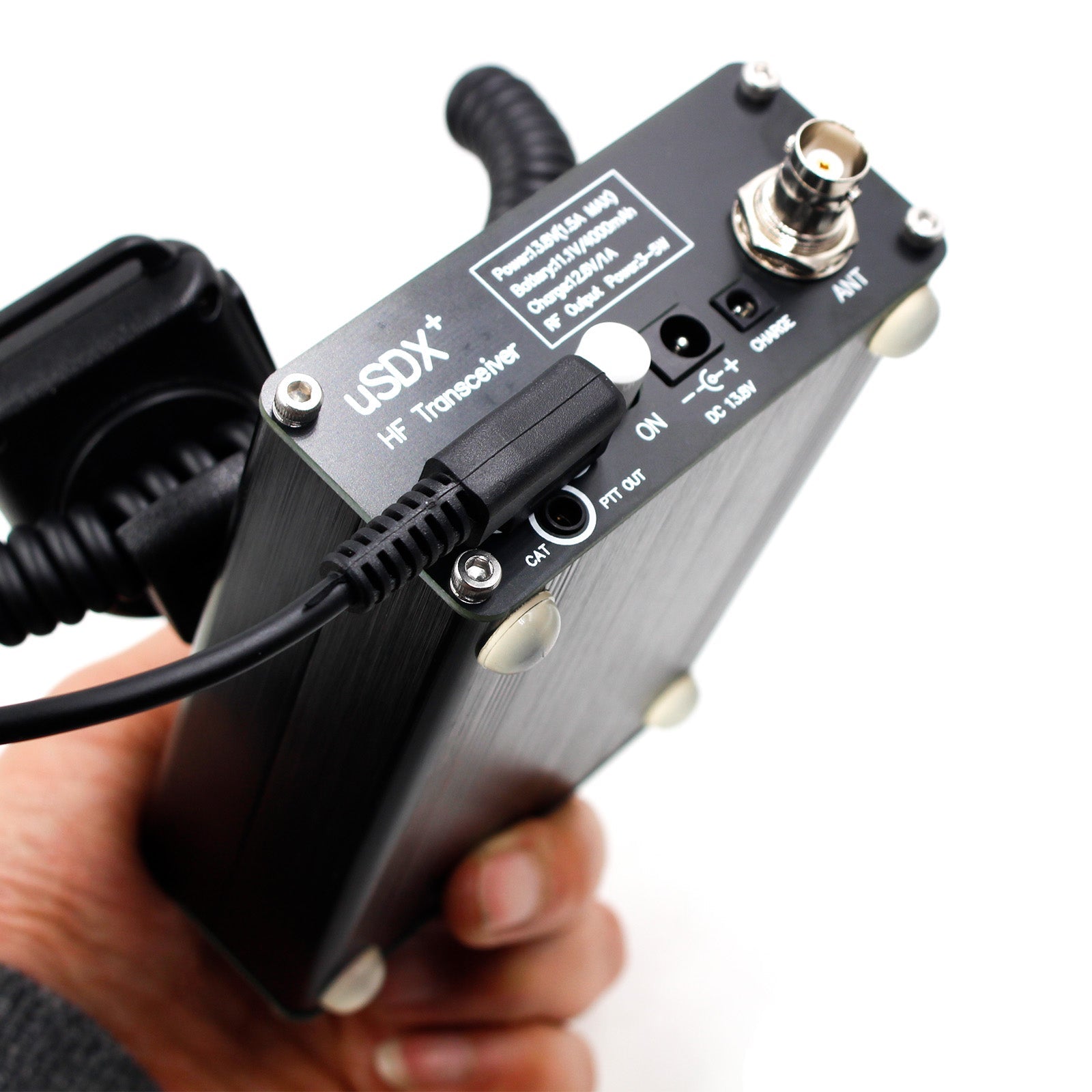 NIEUWE USDX + HF Transceiver HF Ham Radio QRP CW Transceiver 3W-5W Alle Modus 8 Band