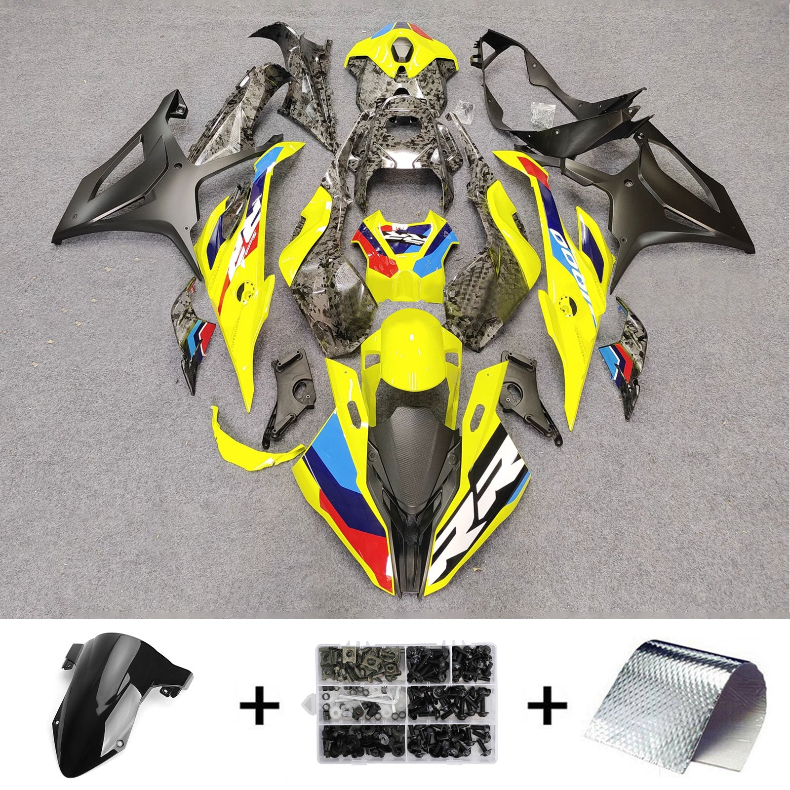 2023-2024 BMW S1000RR Kit de carénage d'injection carrosserie plastique ABS