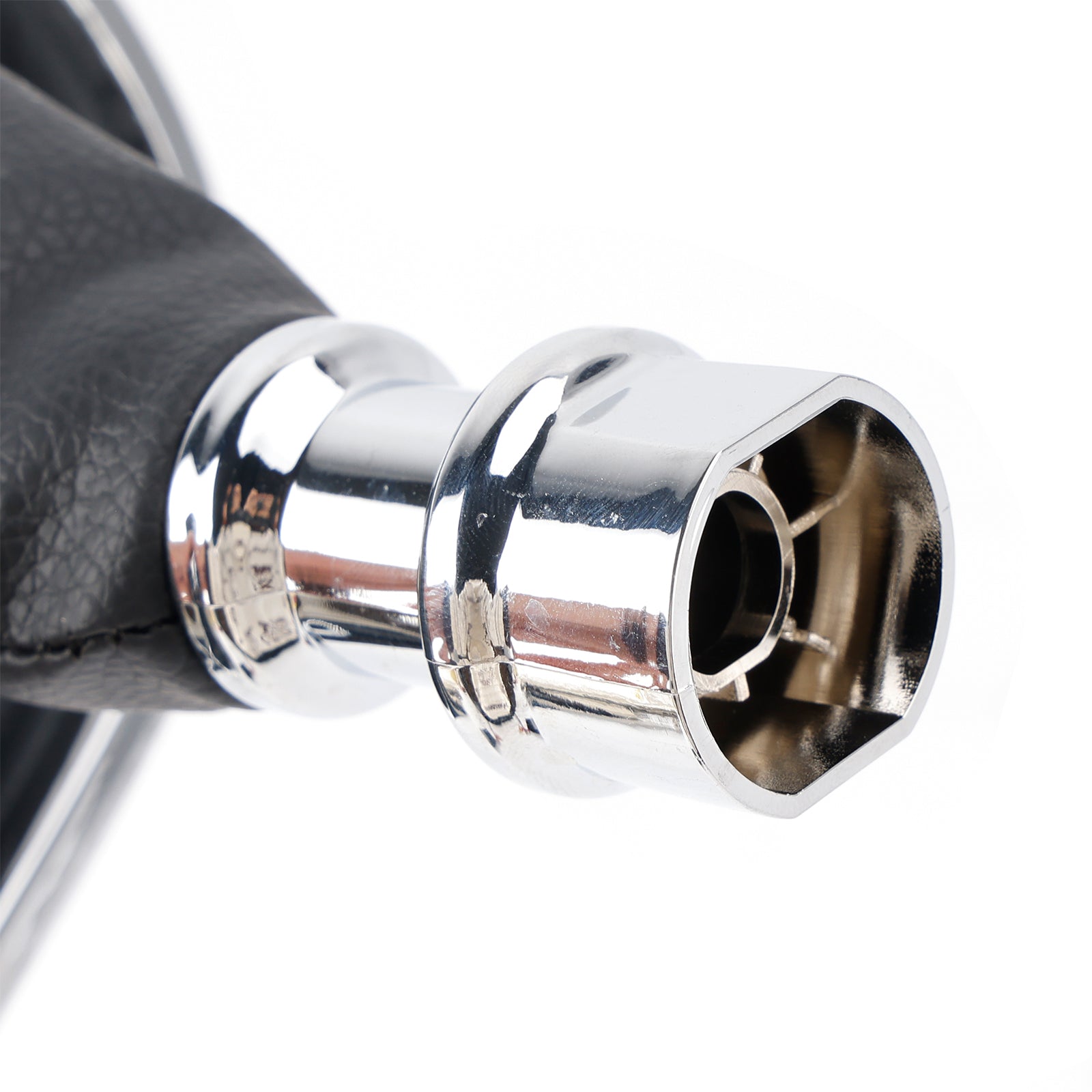 2015-2017 Ford Mustang Manual Gear Shift Boot Chrome Sync Trim GR3Z-7277-AA