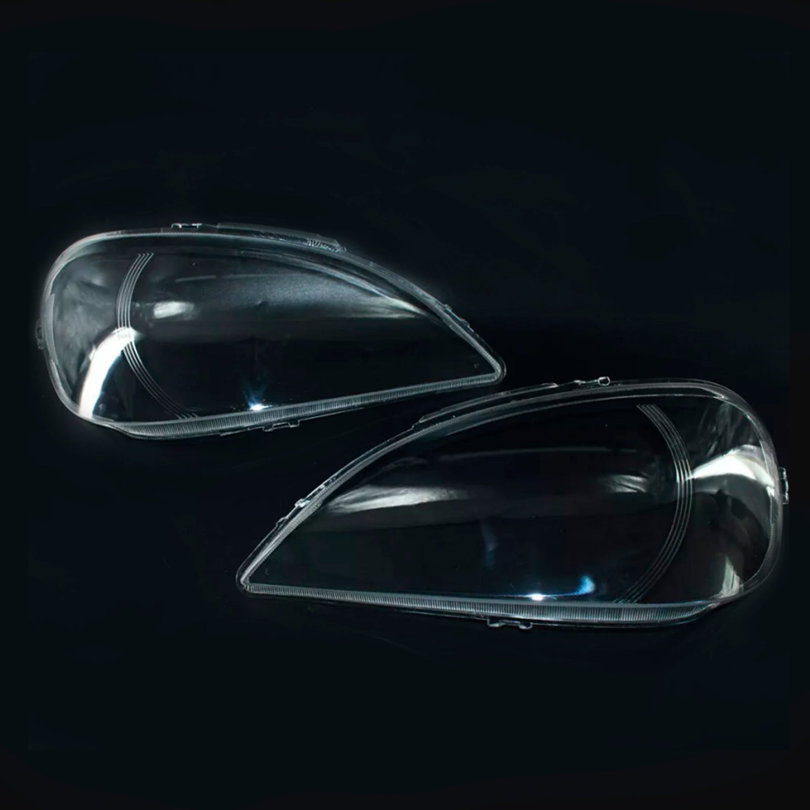 2002-2005 Mercedes Benz ML-Class W163 2PCS Front Headlight Glass Clear