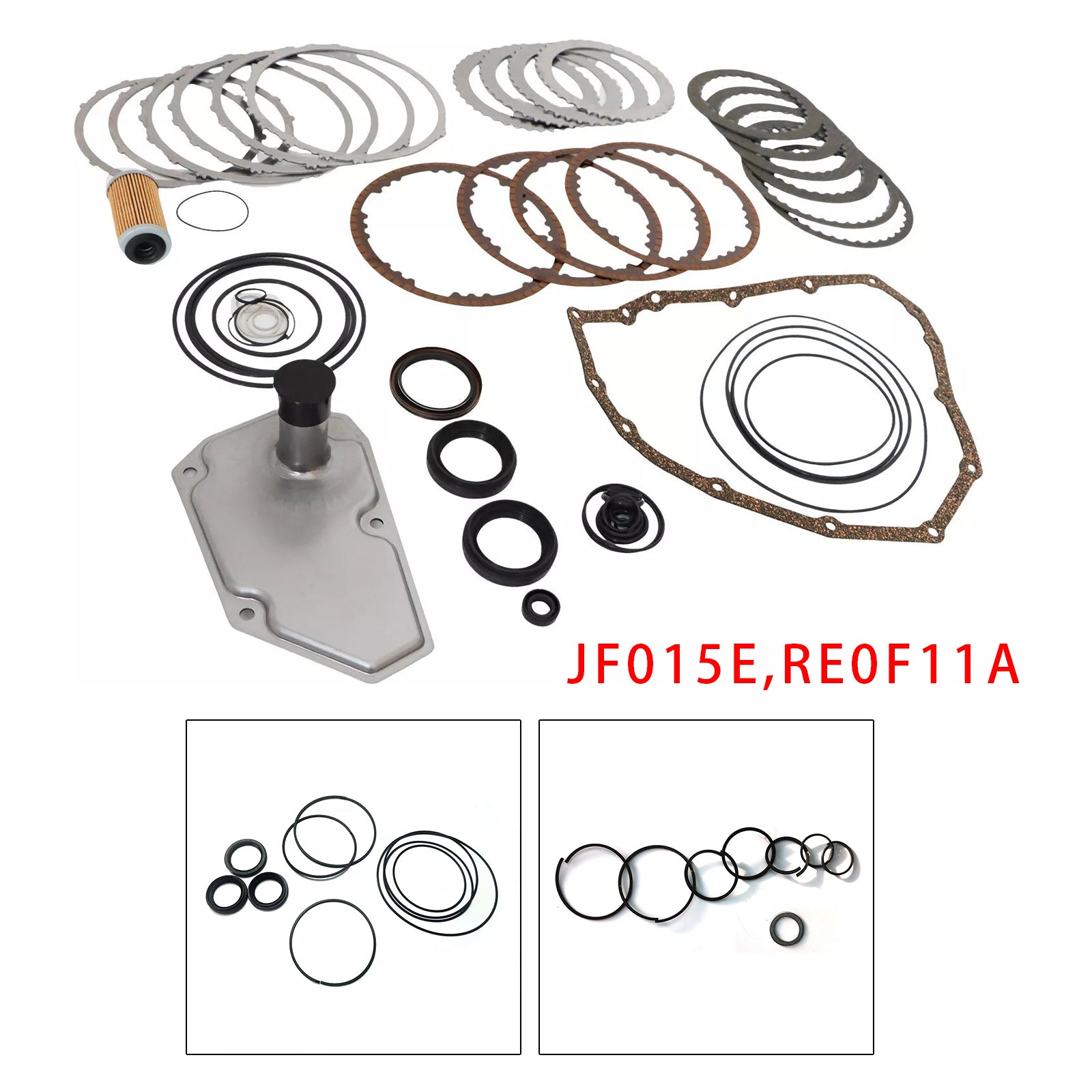 Kit de reconstrucción maestra de transmisión, disco de embrague de filtro para NISSAN JF015E RE0F11A 2,0