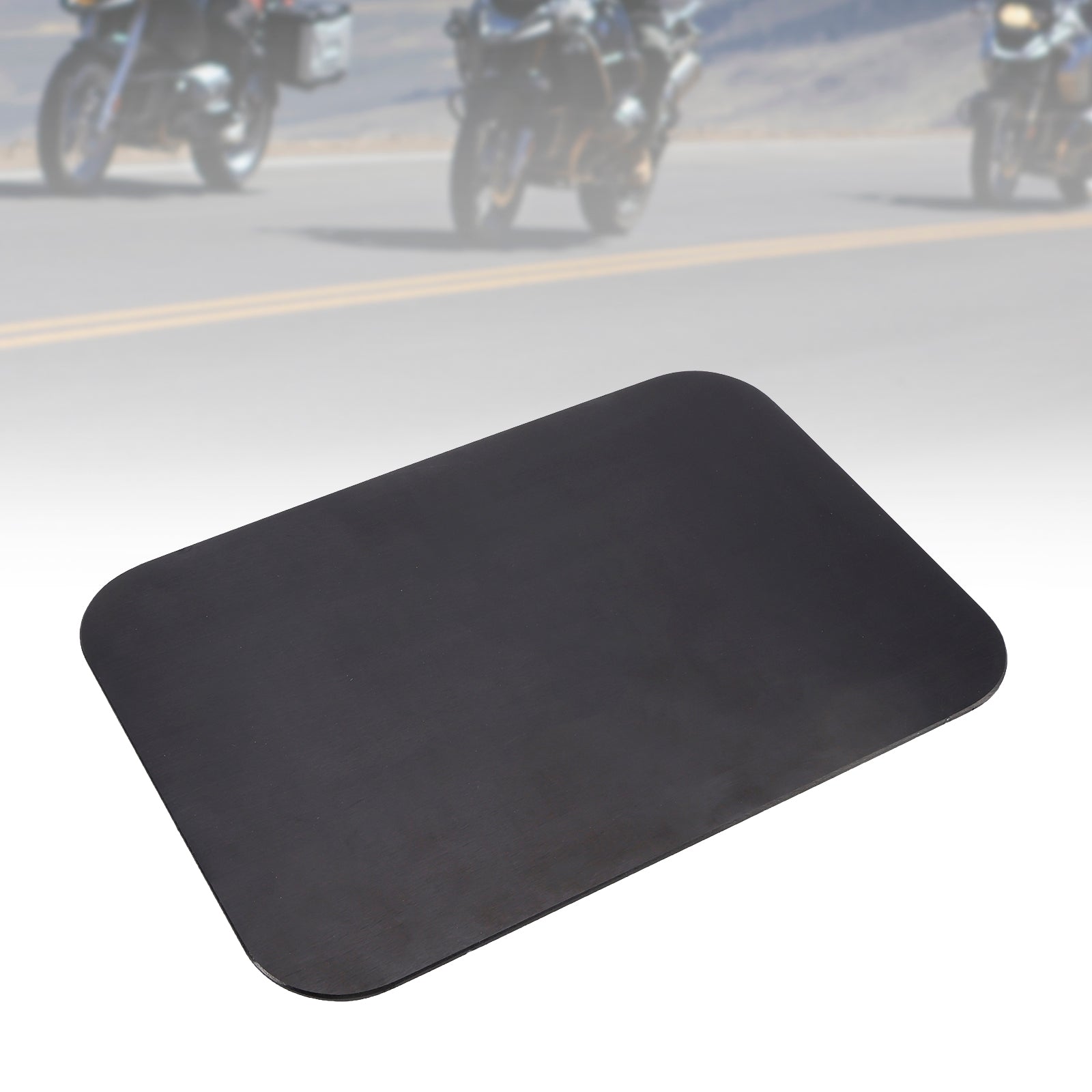 Plaque d'immatriculation quadrilatère vierge en alliage d'aluminium, bricolage universel pour moto