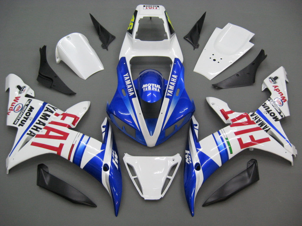 2002-2003 Yamaha YZF-R1 wit blauw nr. 46 FIAT Racing stroomlijnkappen algemeen