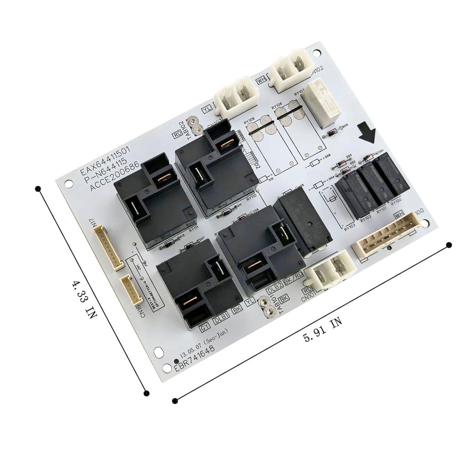 Relaisbesturingskaart EBR 74164805 voor LG-fornuis/fornuis/ovens