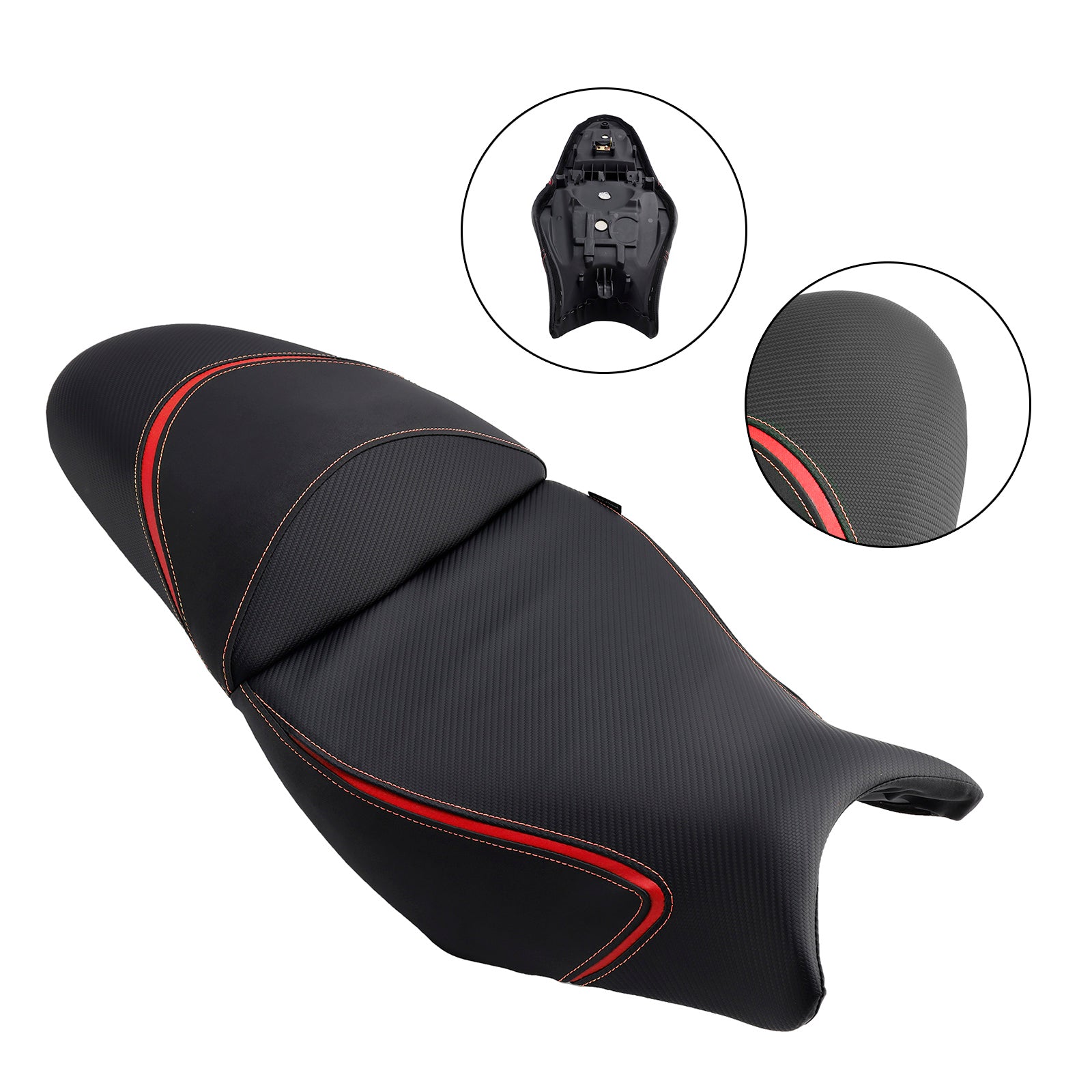 2022-2024 Kawasaki versys 650 Rider passagerarsätets främre kudde rött