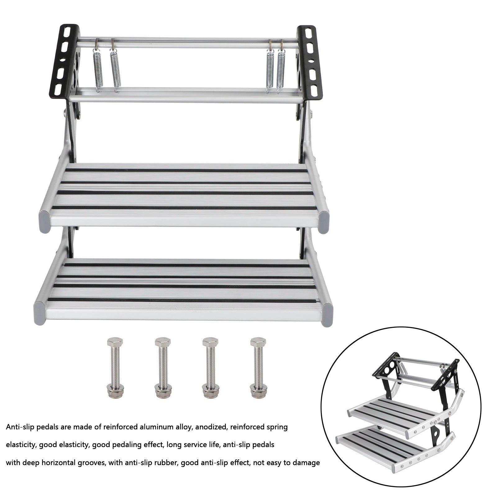 Aluminium Manuell dobbel uttrekkbar nedfellbar trinn Bobil bobil bobil