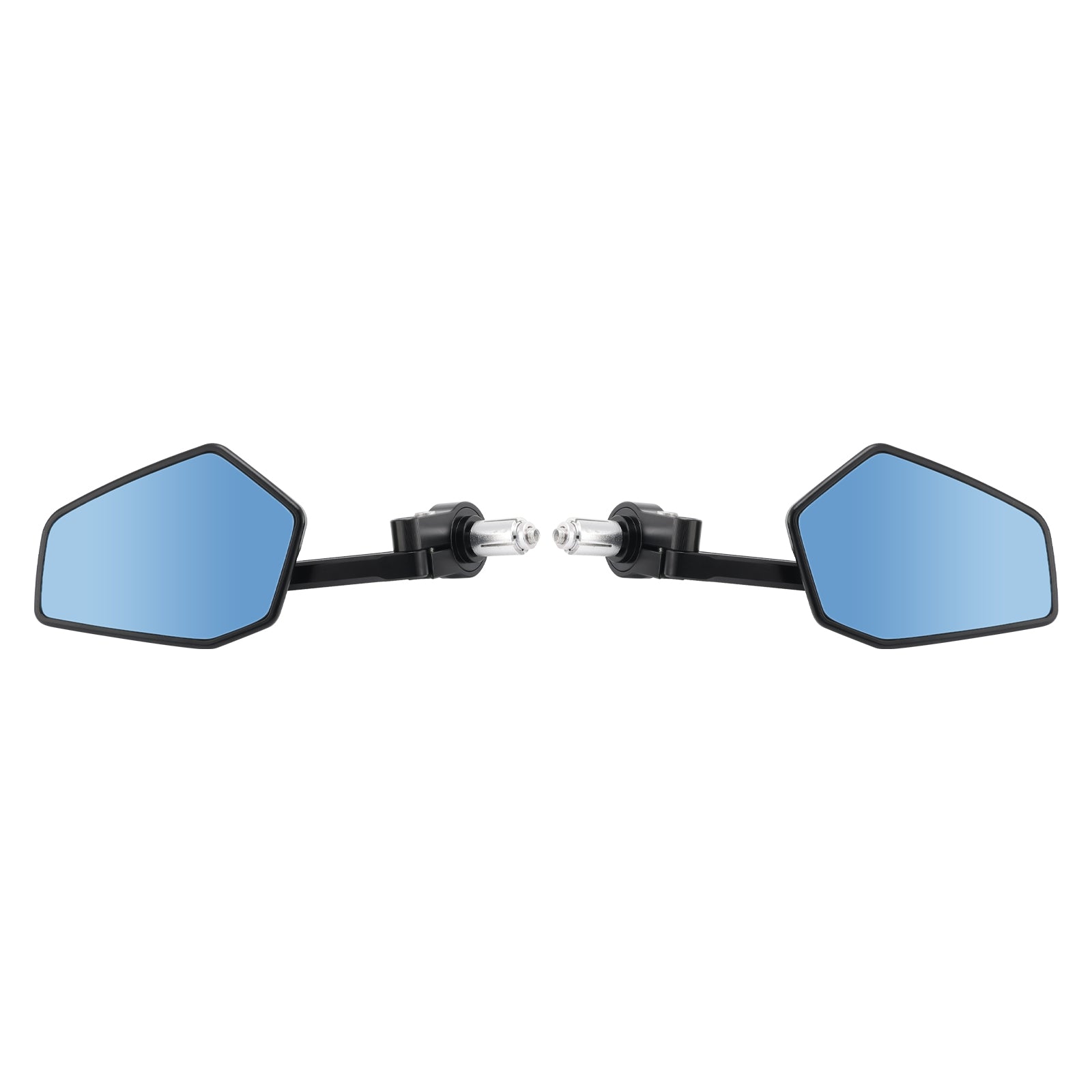 Ensemble de rétroviseurs d'extrémité de guidon en aluminium CNC noir 7/8" Rétroviseurs universels