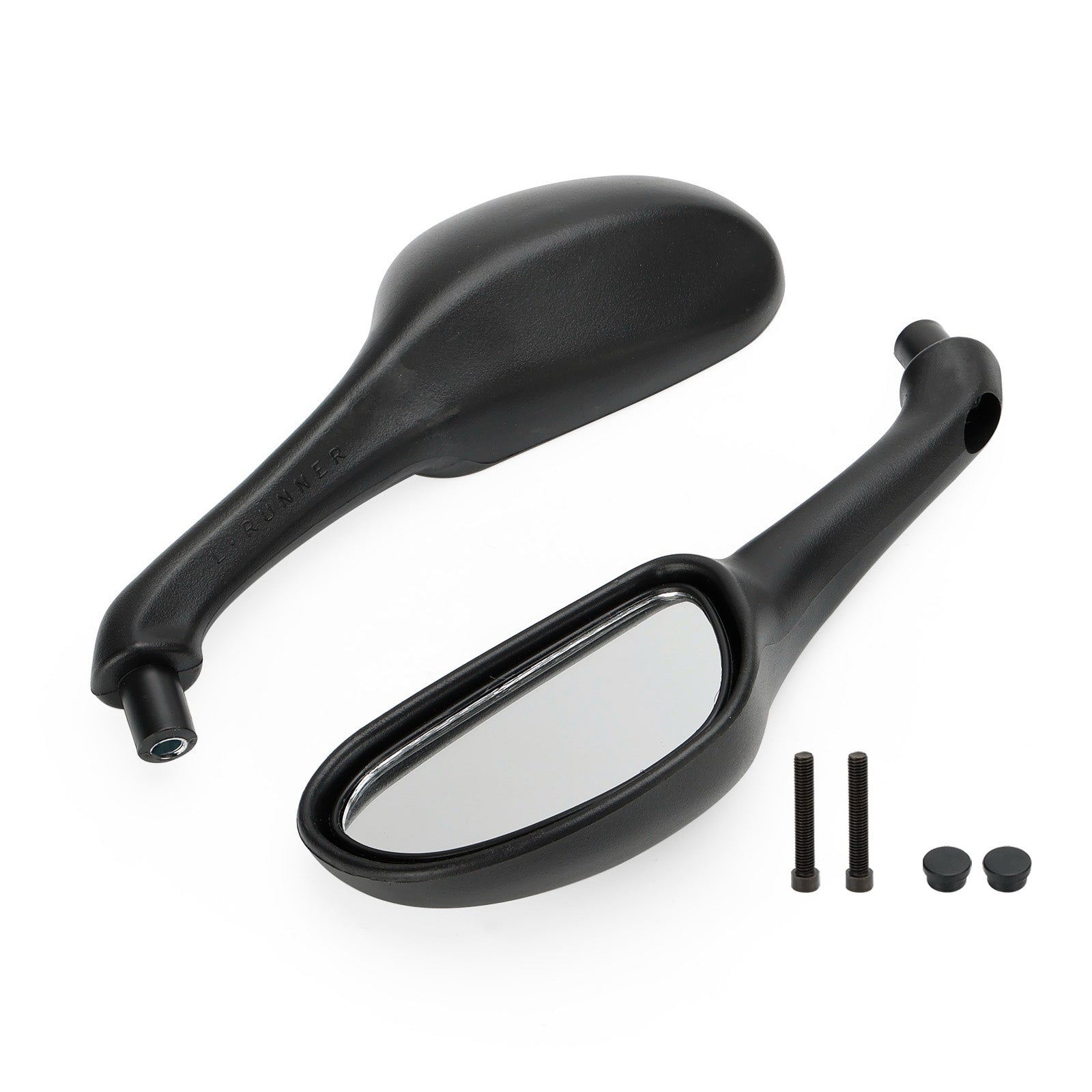 BLACK PAIR of REAR VIEW MIRRORS FOR GILERA RUNNER 50 125 180 200 FXR SP VXR