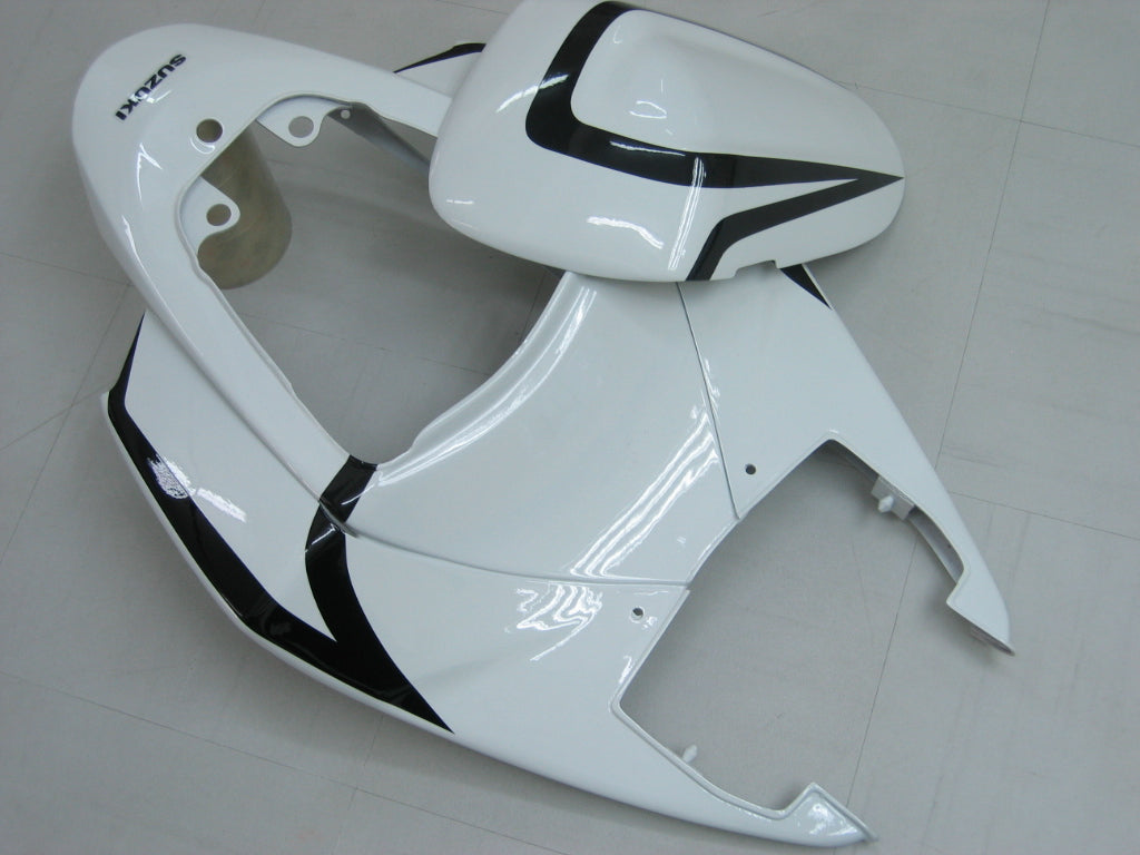 2005-2006 GSXR1000 White Black Bodywork Fairing ABS Injection Molded Plastics Set Generic