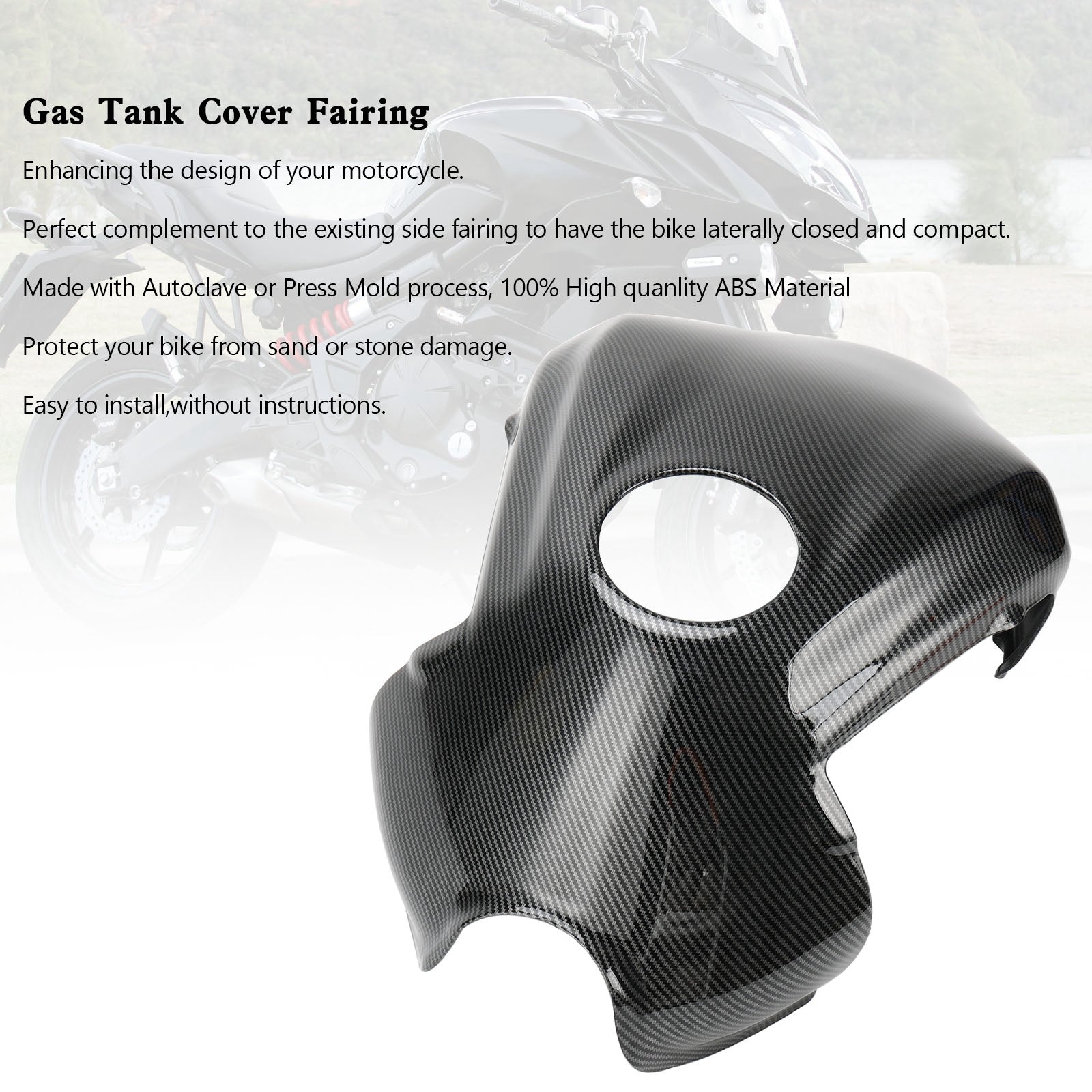 Gas Tank Cover Guard Fairing Protector For Kawasaki Versys 650 2015-2021