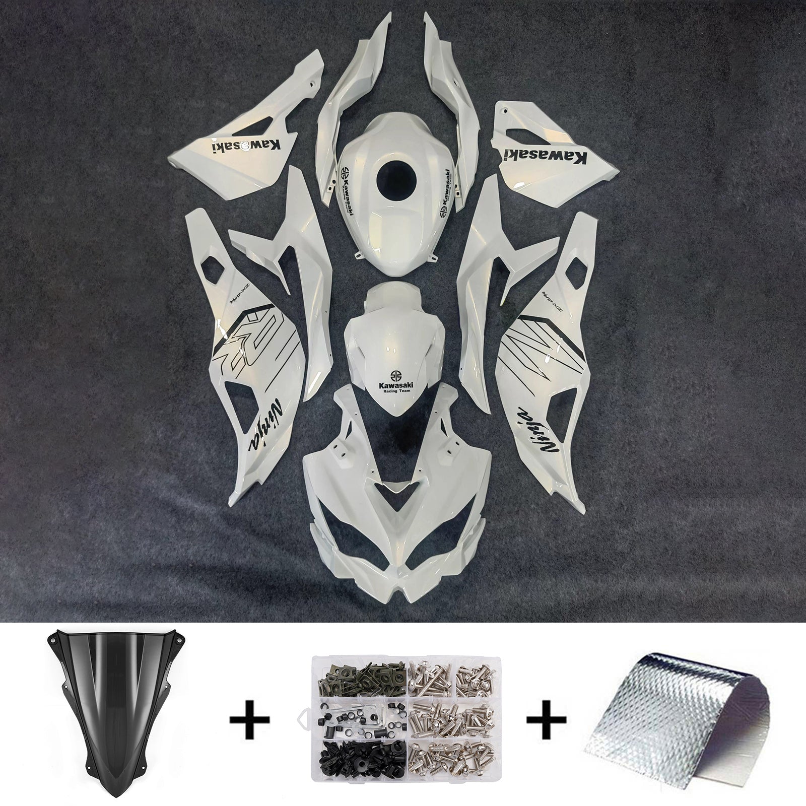 Kit carenatura iniezione adatto per Kawasaki Ninja ZX-25R ZX-4R ZX-4RR 2019-2025